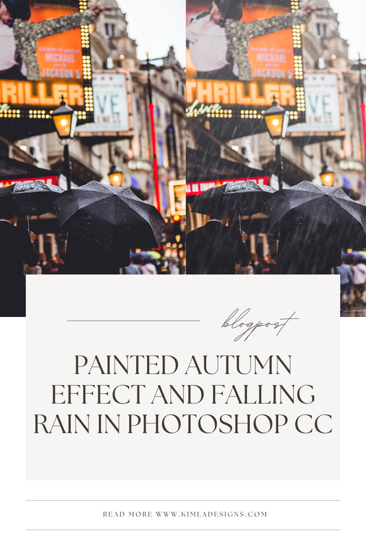 Photoshop Recipe - Painted Autumn and Falling Rain Effect in a few clicks, Free Photoshop Tutorial