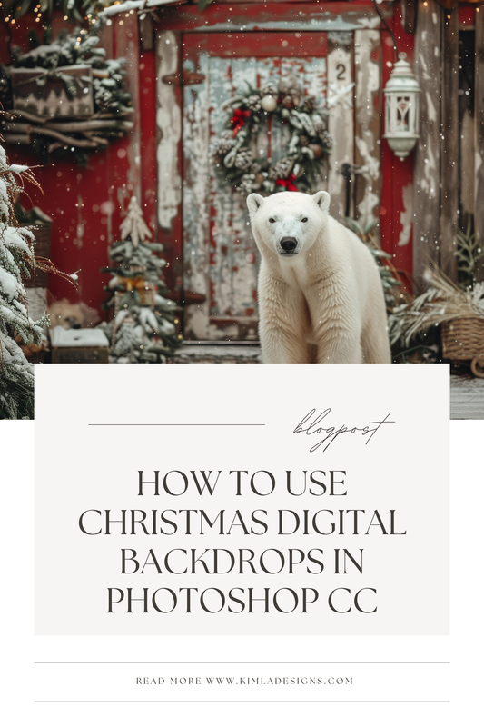 How to use Christmas Digital Backdrops in Photoshop CC - beginner level.