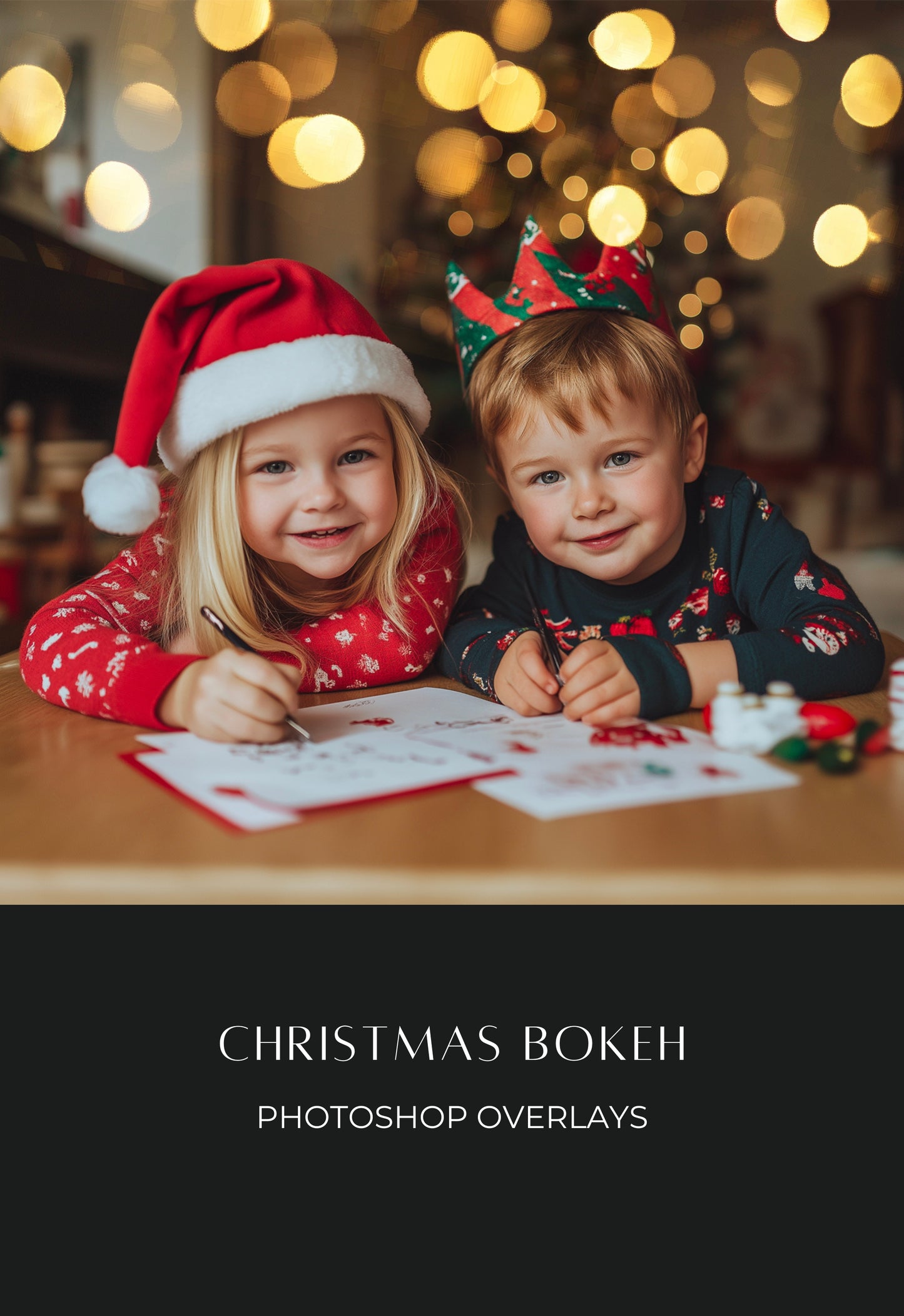 Christmas Bokeh Lights Photoshop Overlays