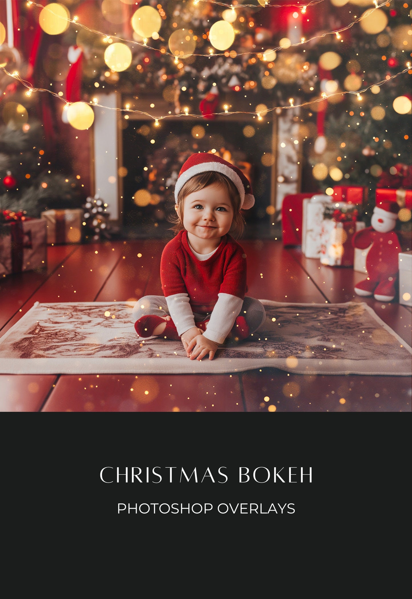 Christmas Bokeh Lights Photoshop Overlays