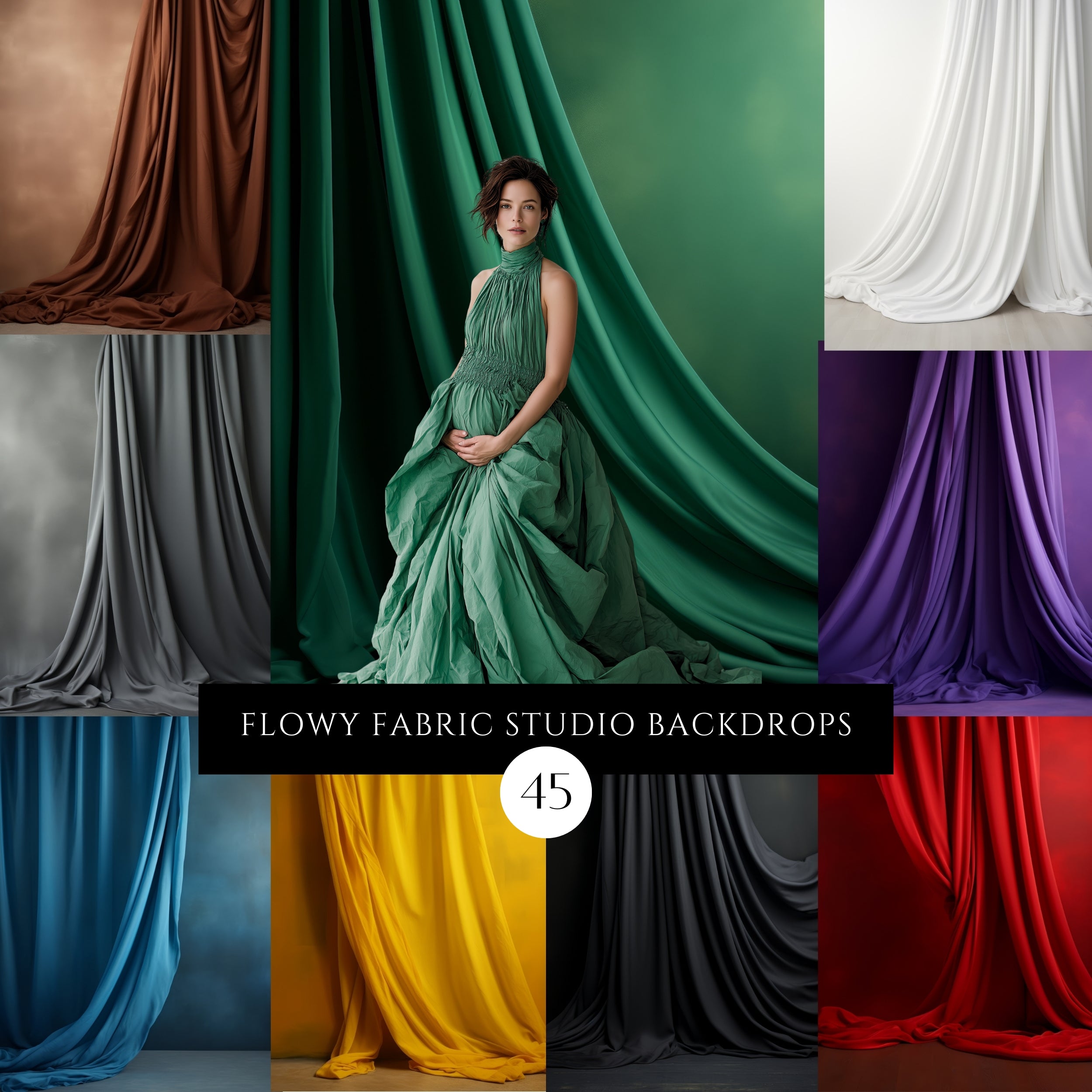 Flowy Fabric Digital Backdrops