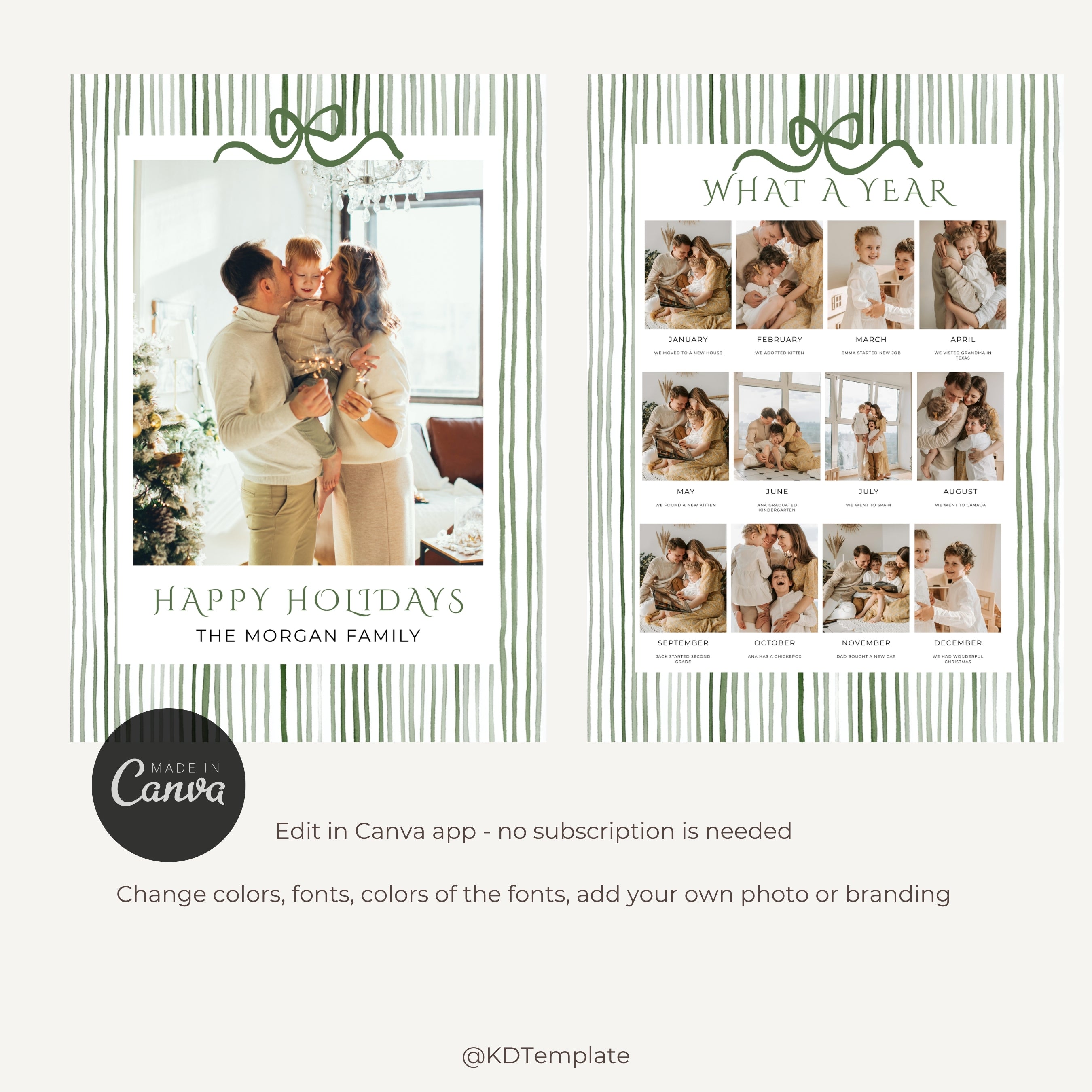 Christmas Card Photo Template