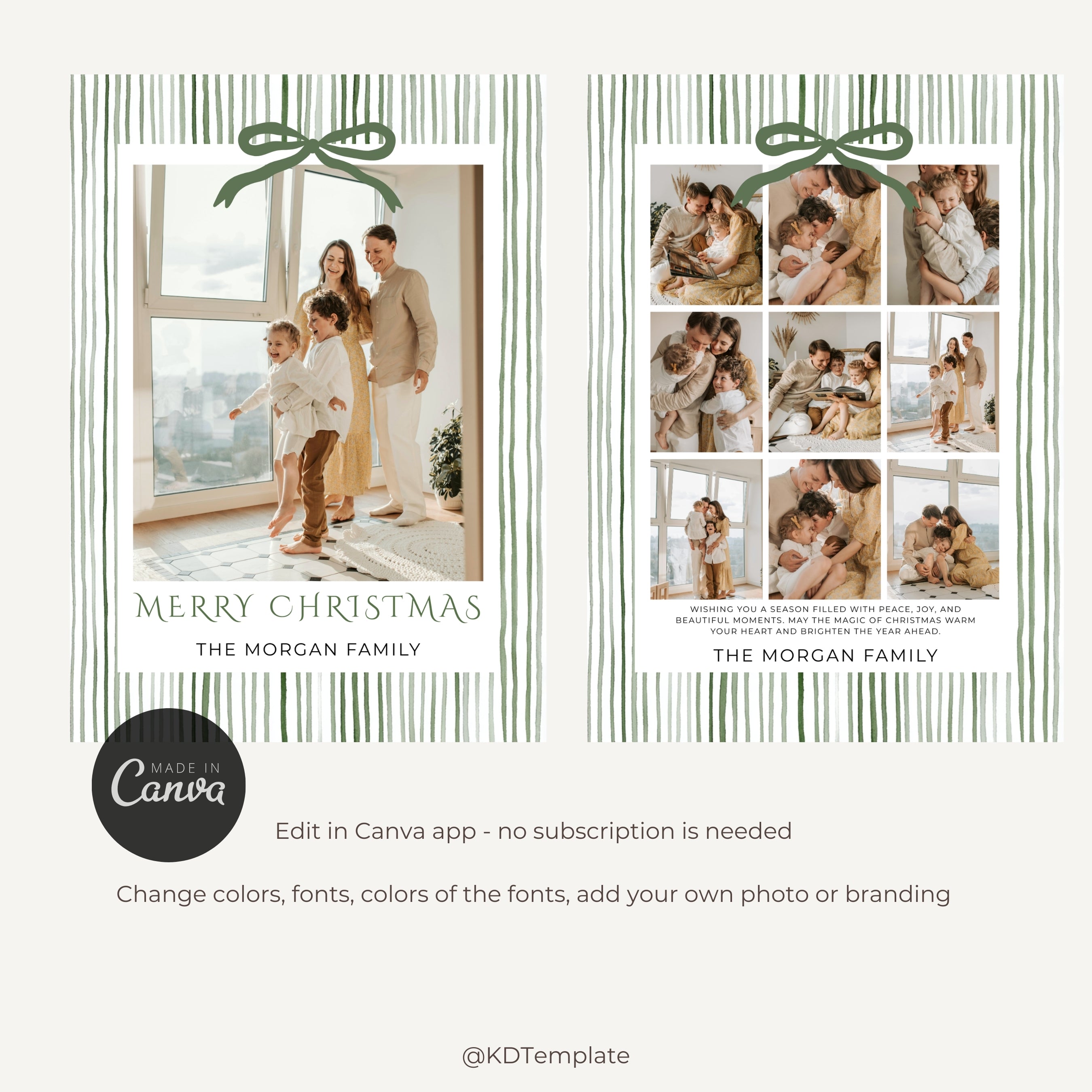 Christmas Card Photo Template