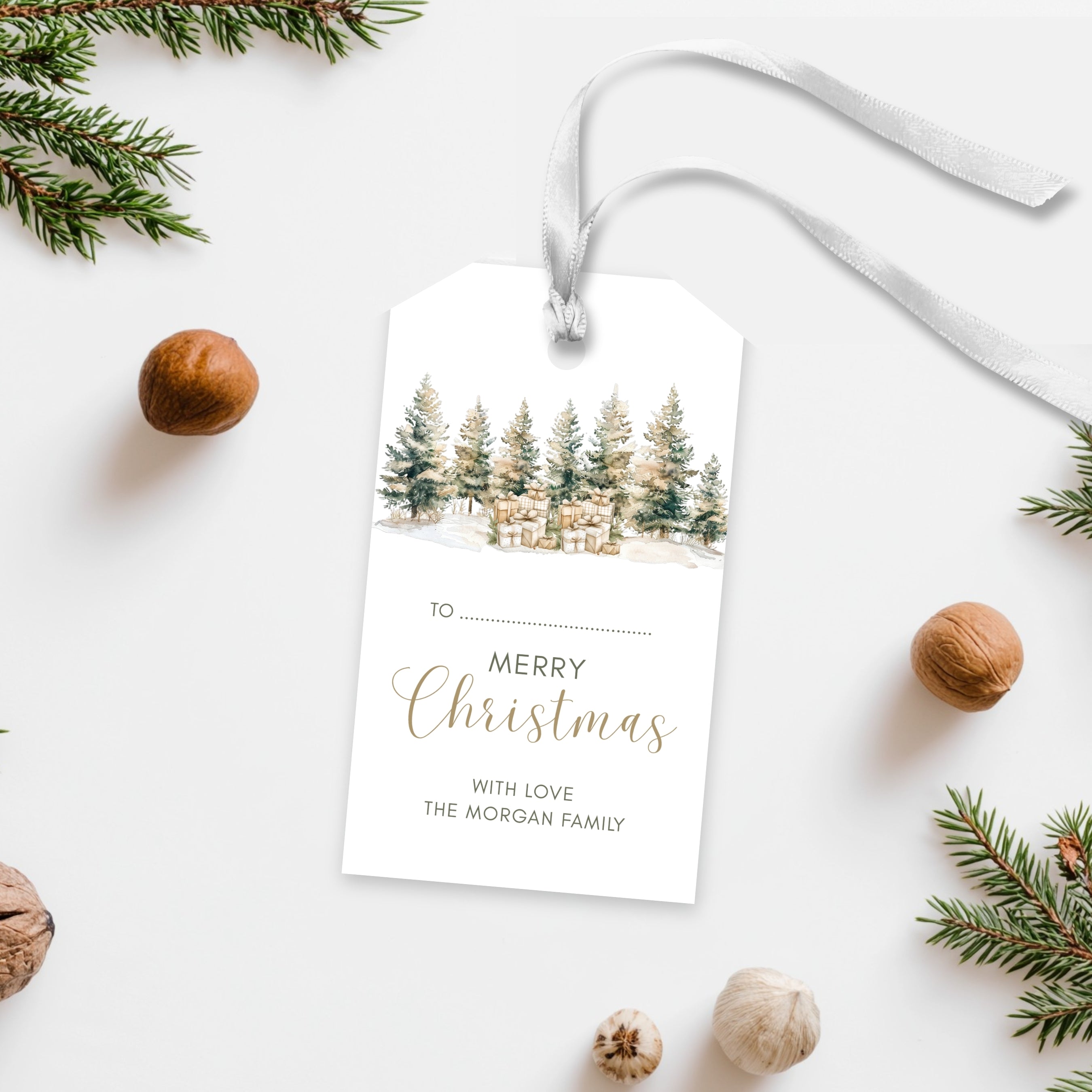 Christmas Favor Tag Template
