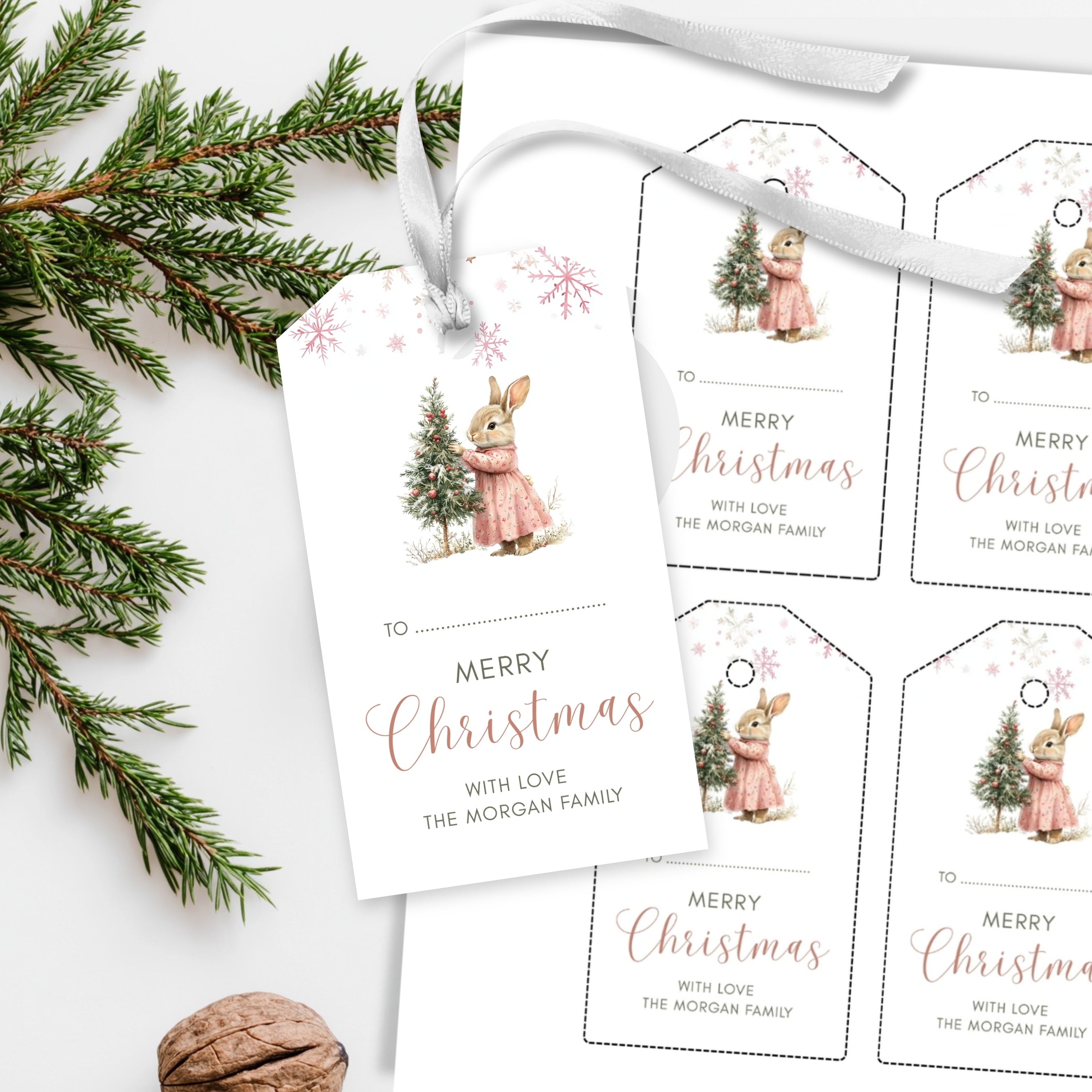 Christmas Favor Tag Template