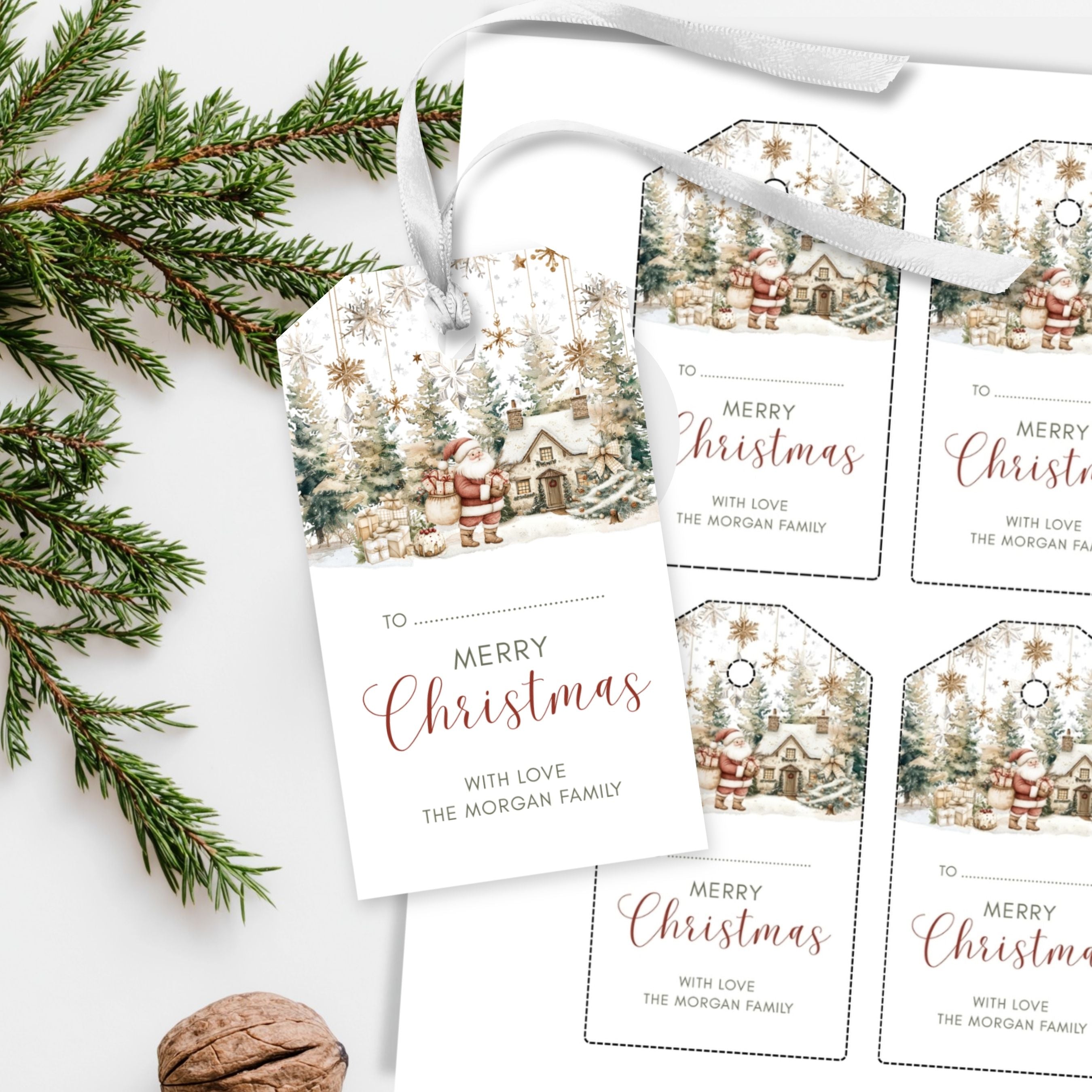 Christmas Favor Tag Template