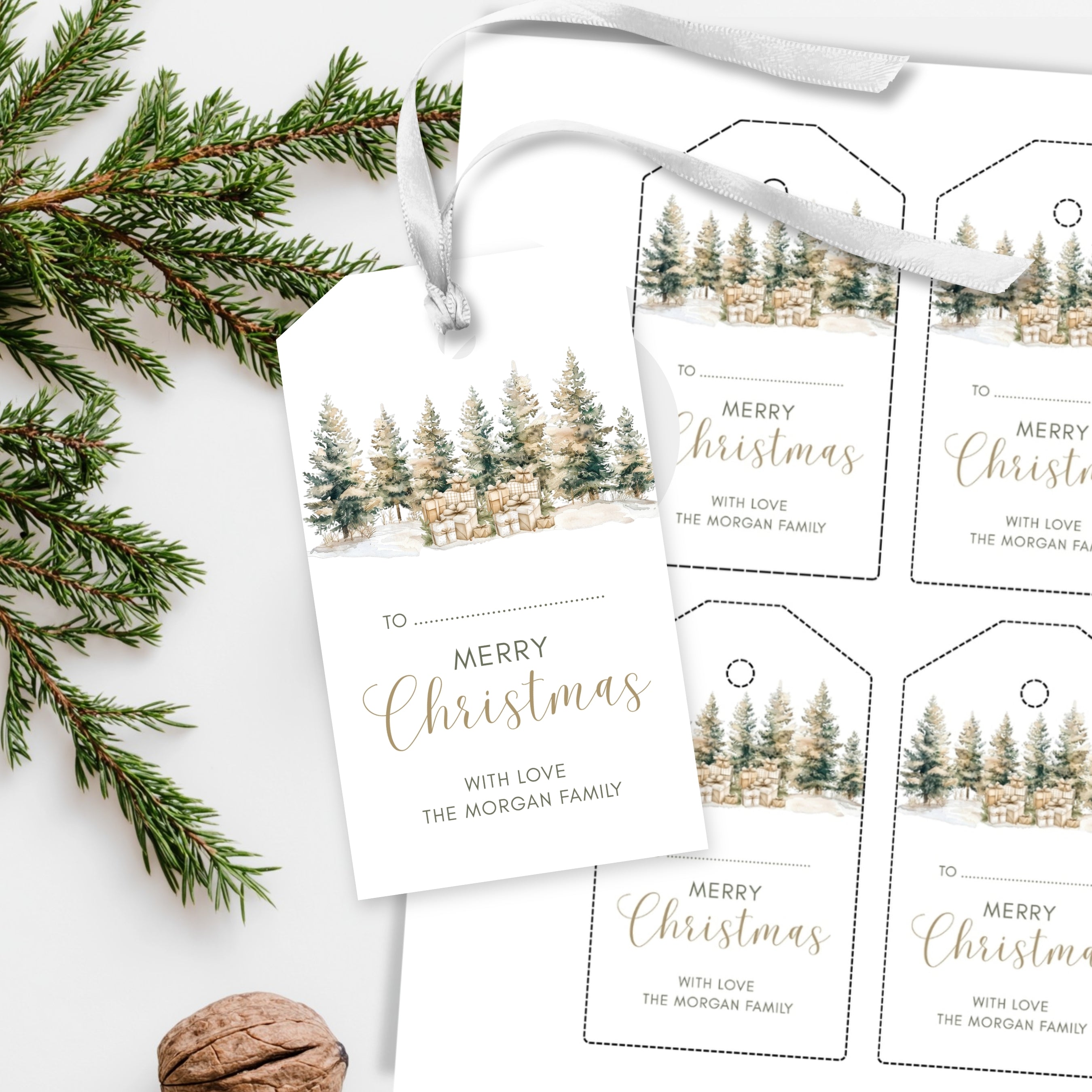 Christmas Favor Tag Template