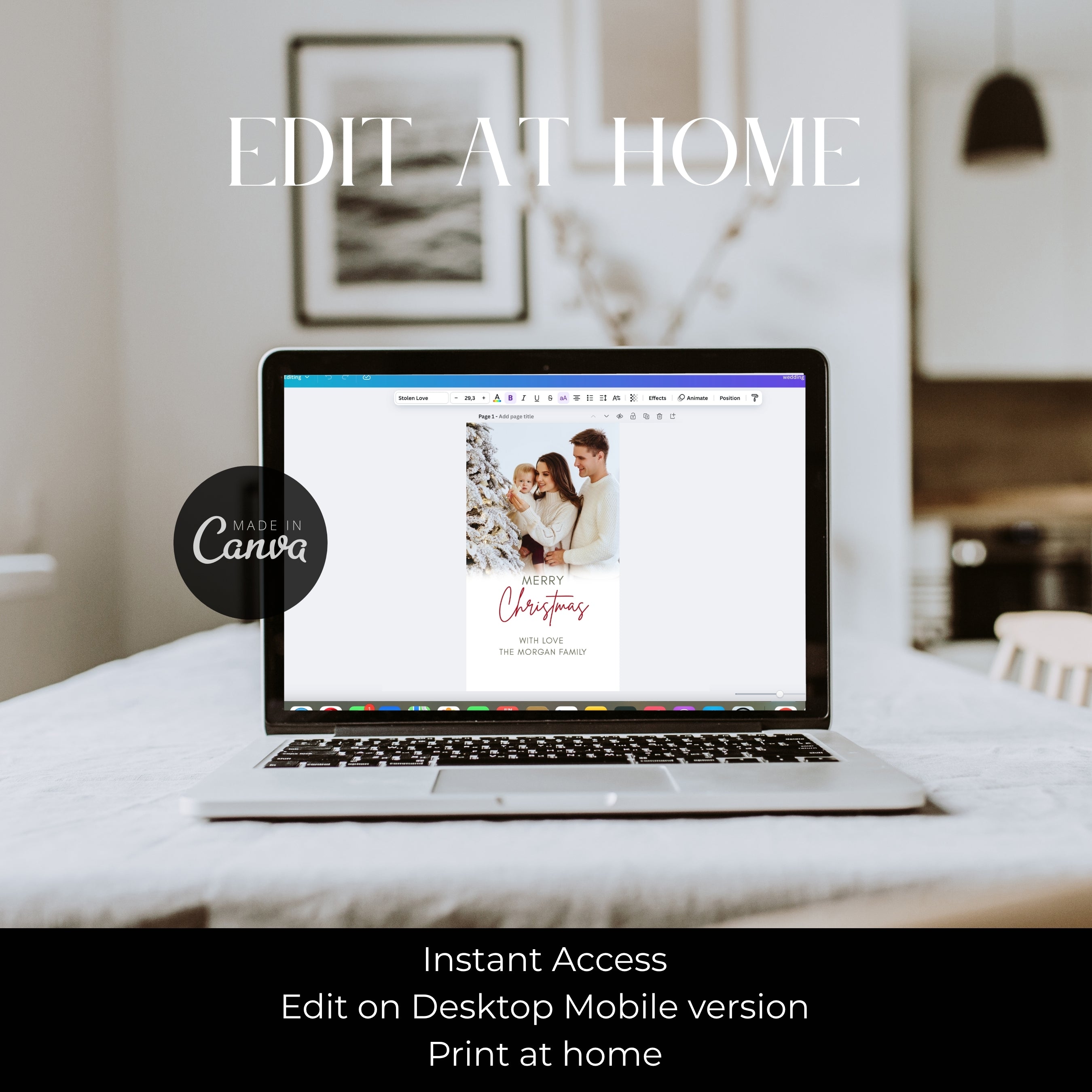 Christmas Favor Tag Template