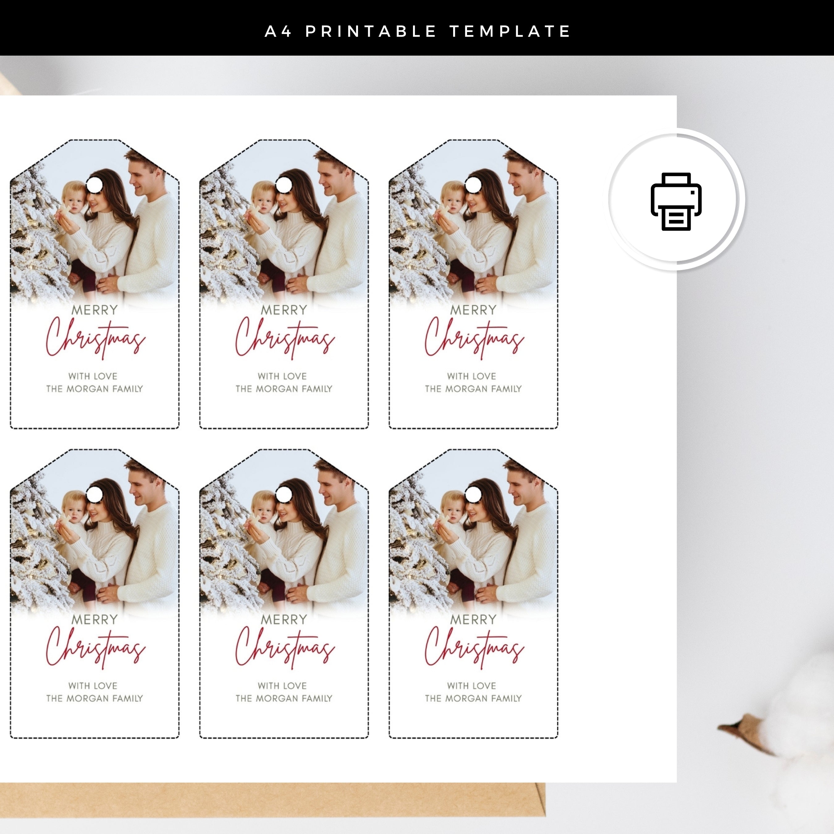 Christmas Favor Tag Template