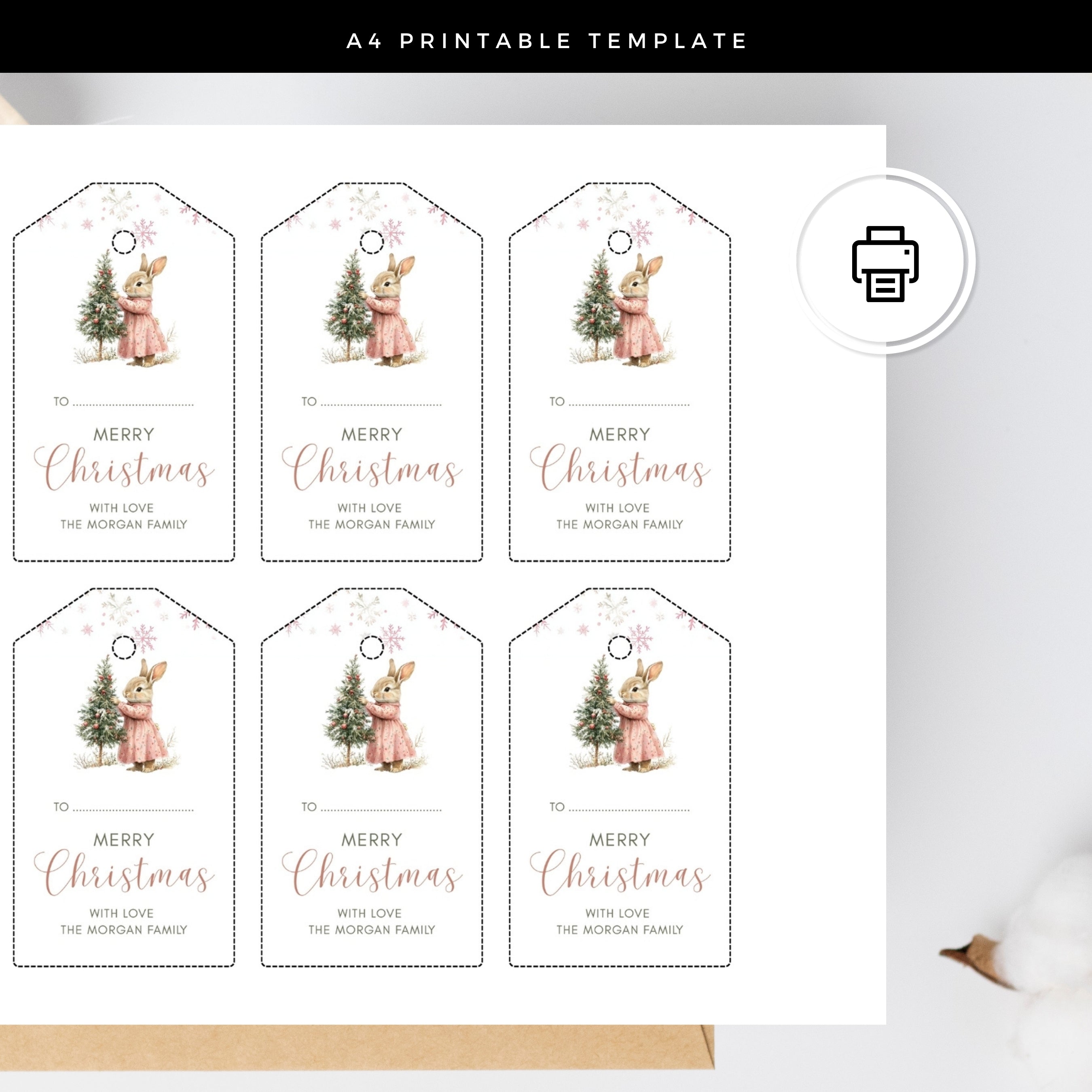 Christmas Favor Tag Template