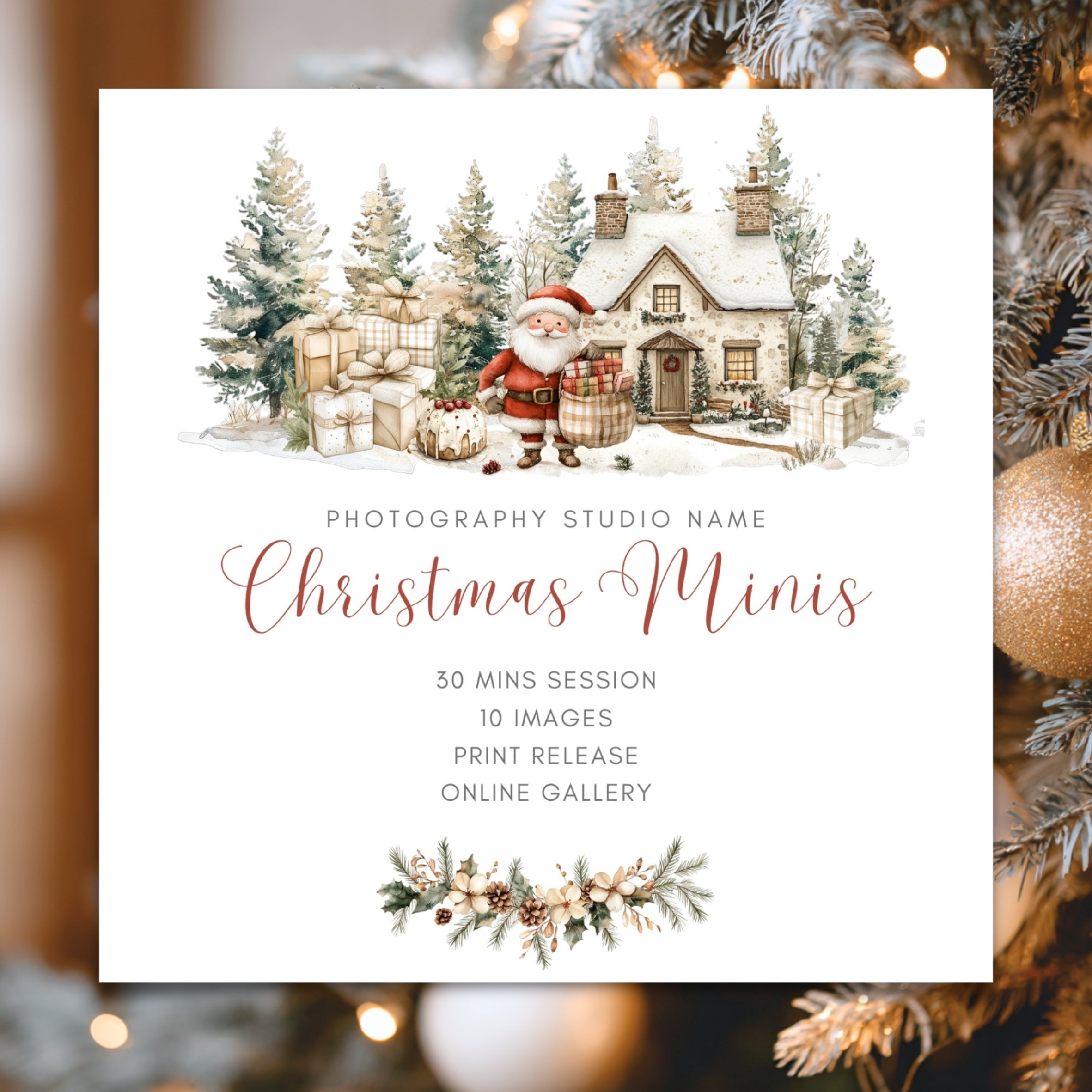 Christmas Mini Session Canva Template