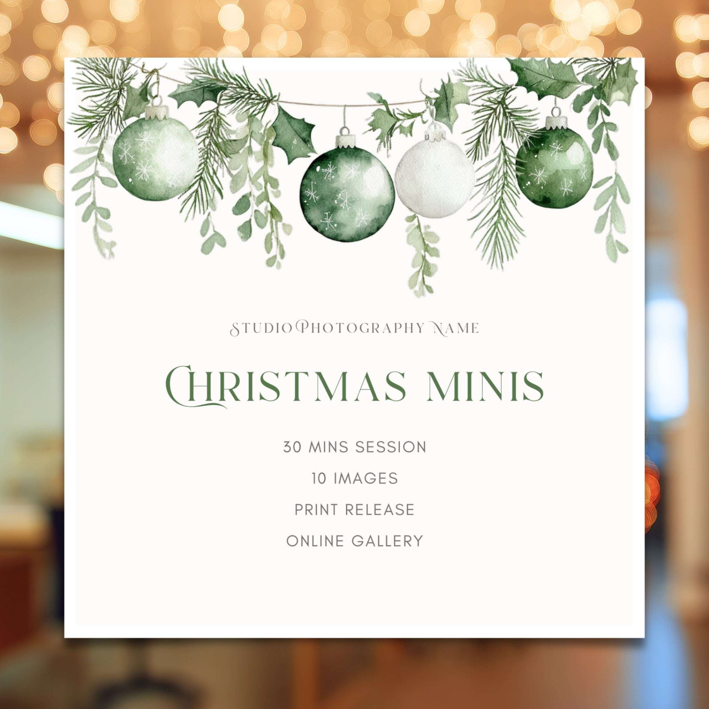 Christmas Mini Session Canva Template