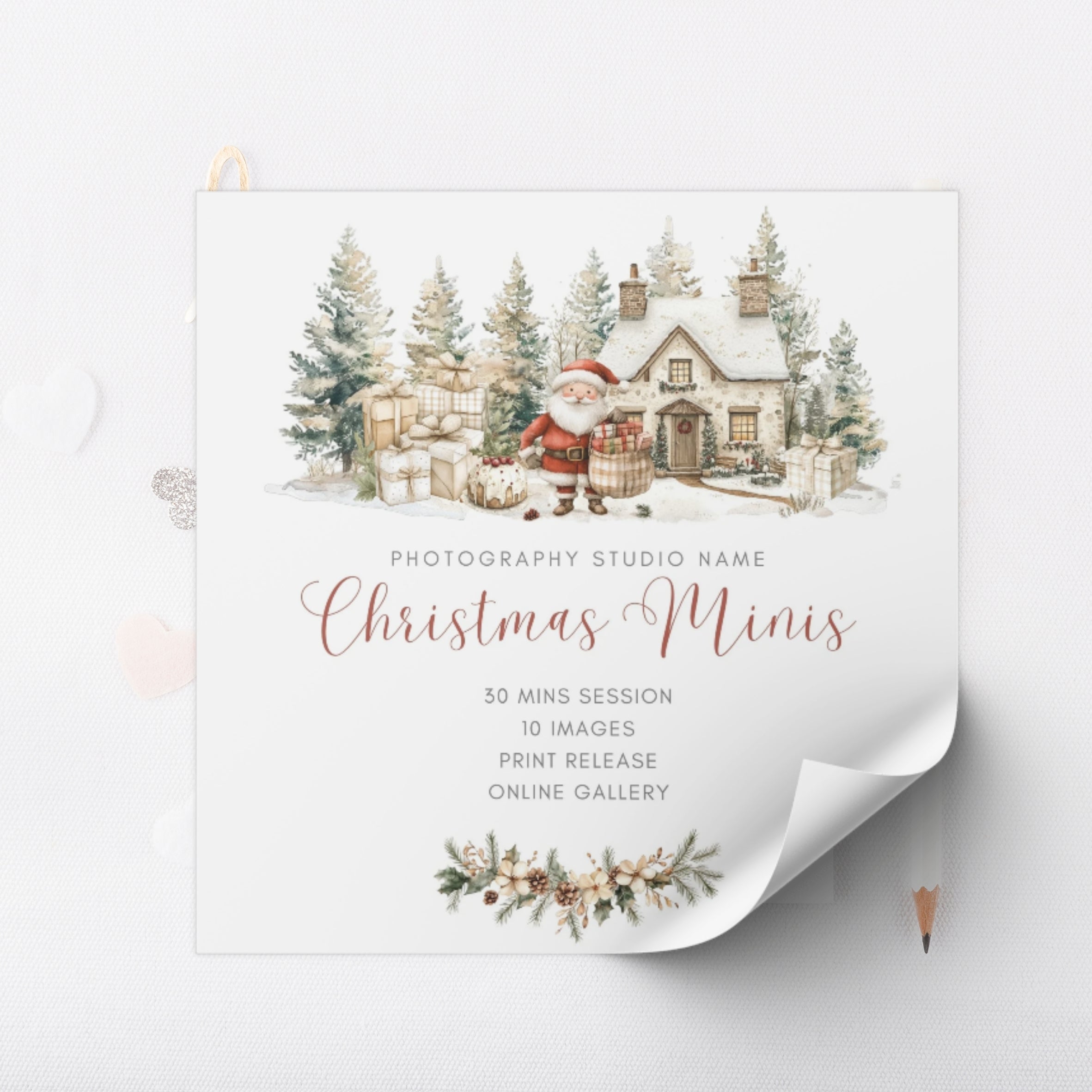 Christmas Mini Session Canva Template