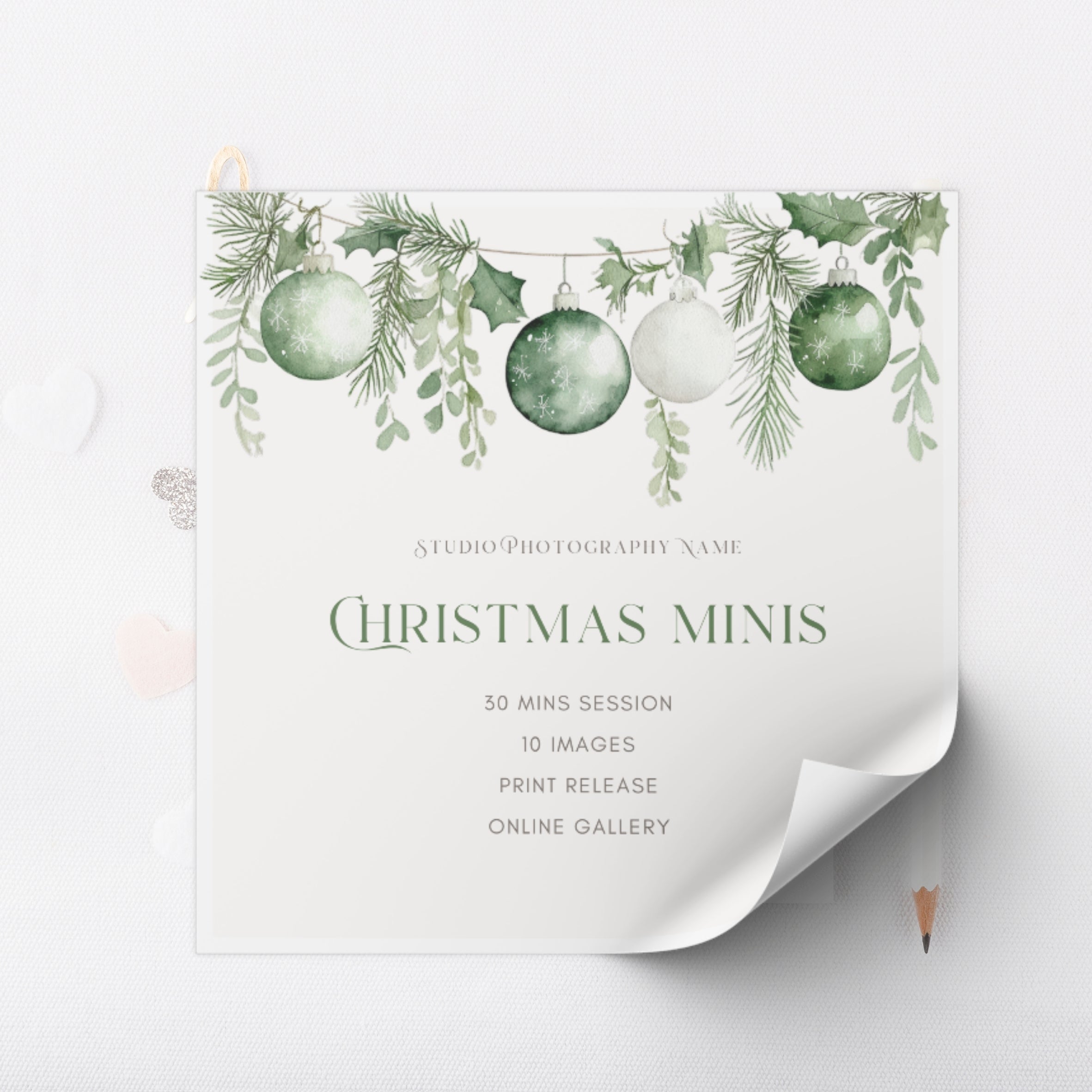 Christmas Mini Session Canva Template