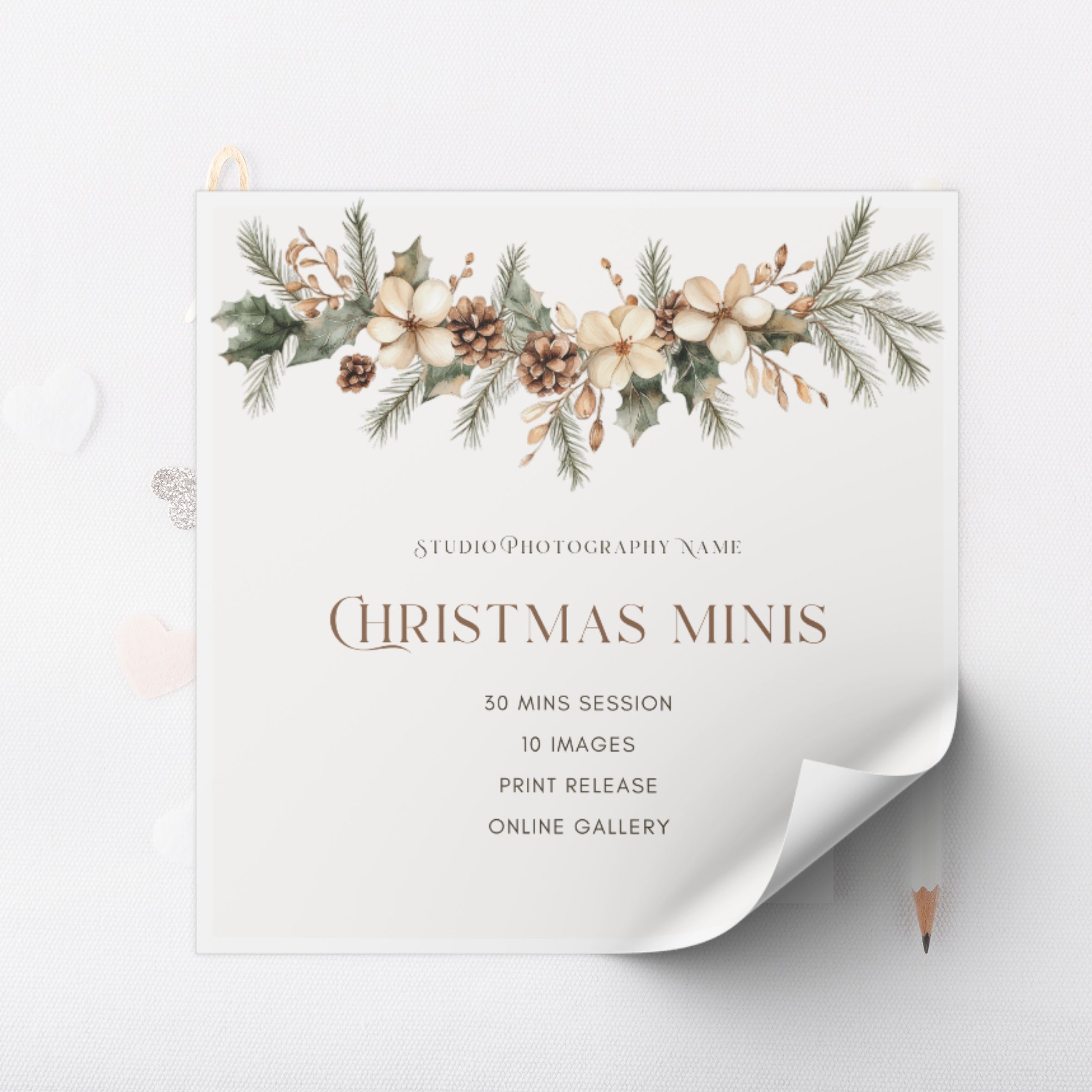 Christmas Mini Session Canva Template