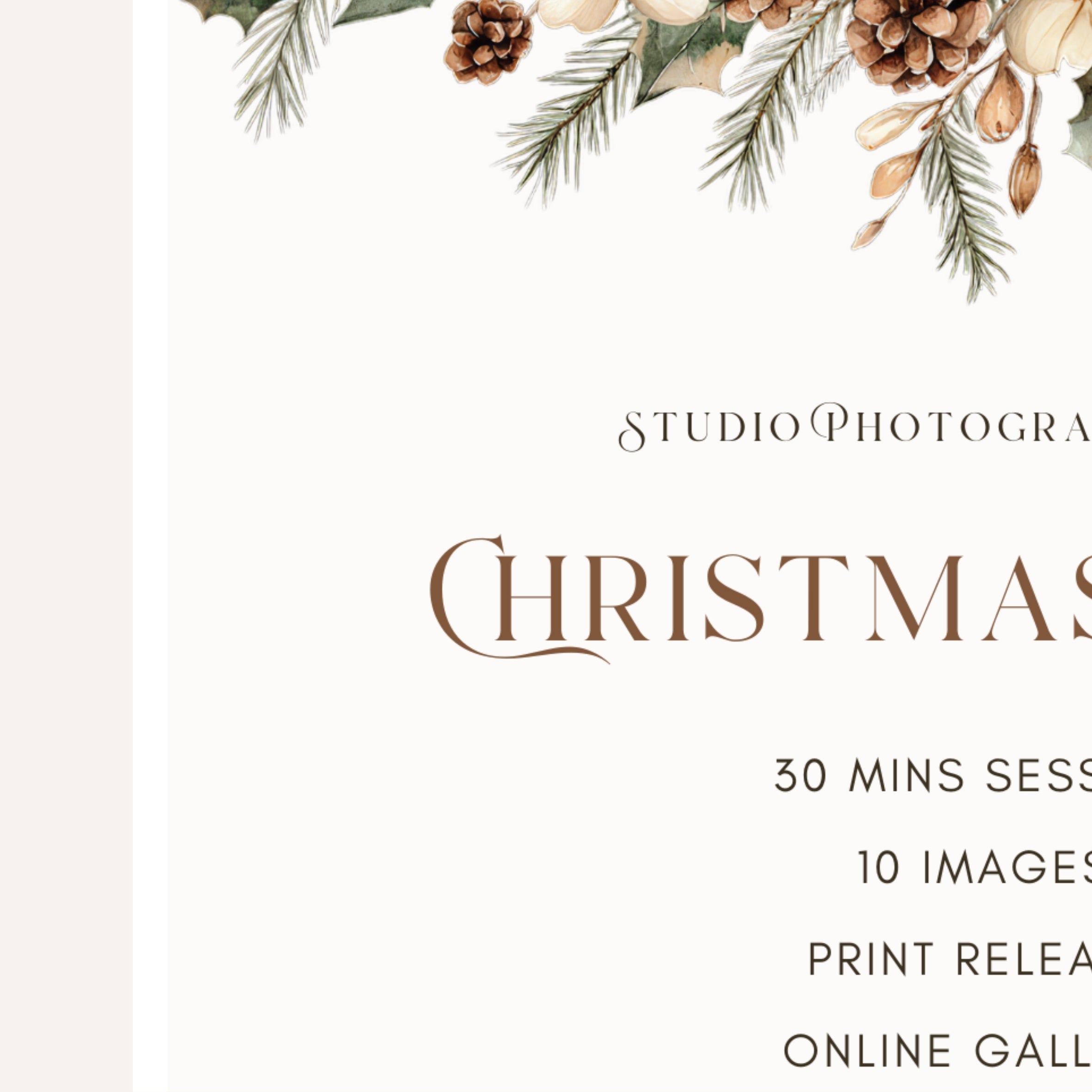 Christmas Mini Session Canva Template