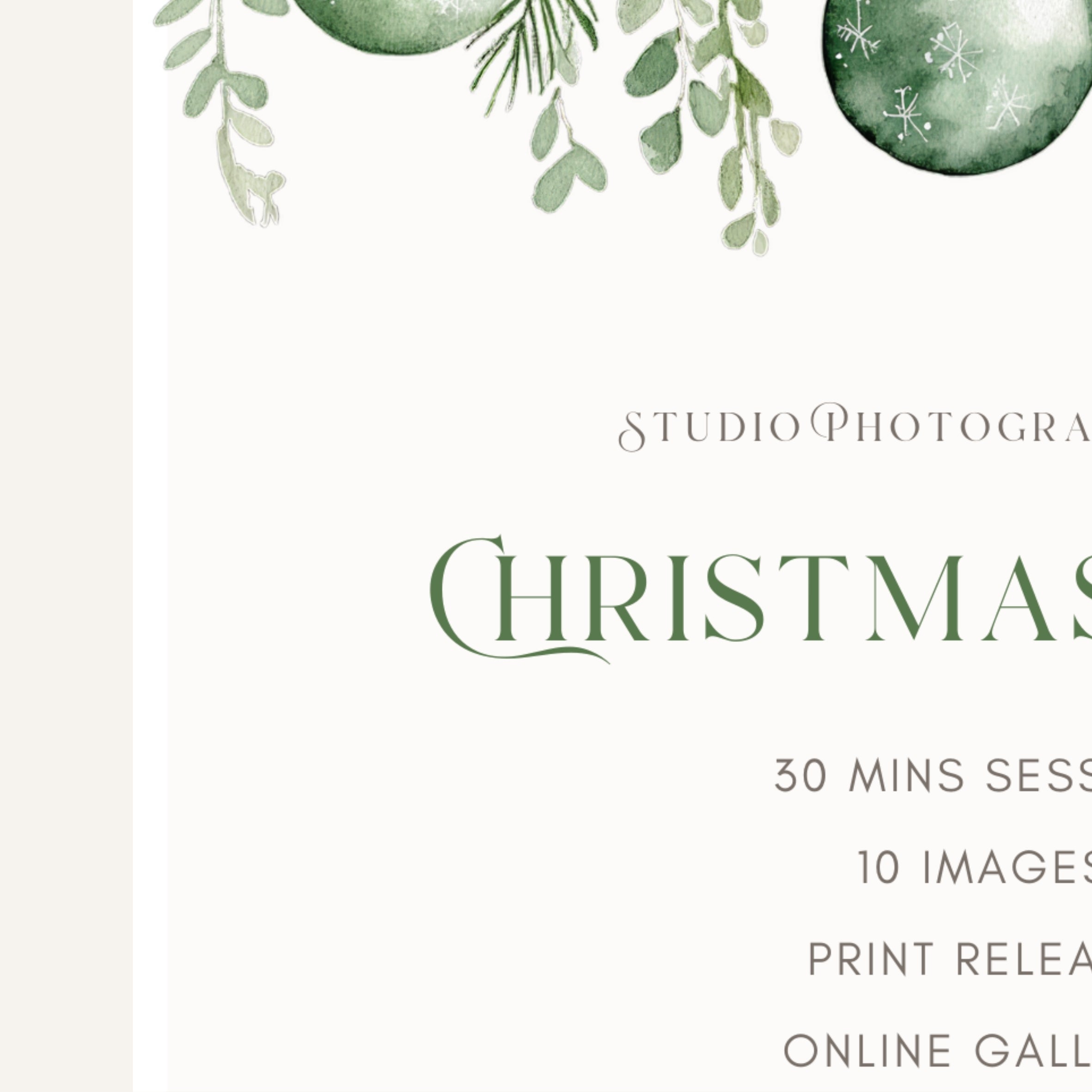 Christmas Mini Session Canva Template
