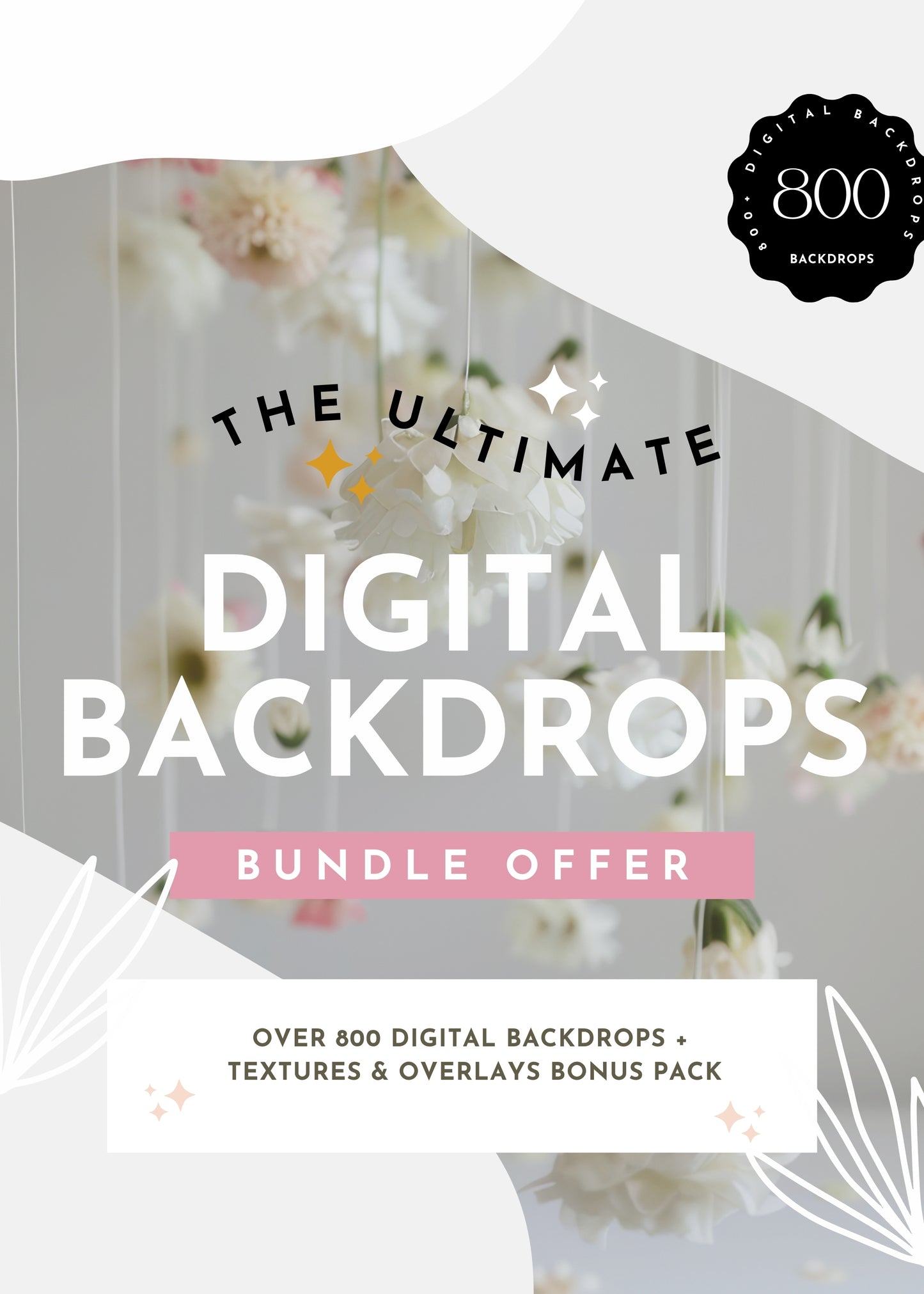 Ultimate Digital Backdrops Bundle + Free Textures & Overlays Bonus Pack