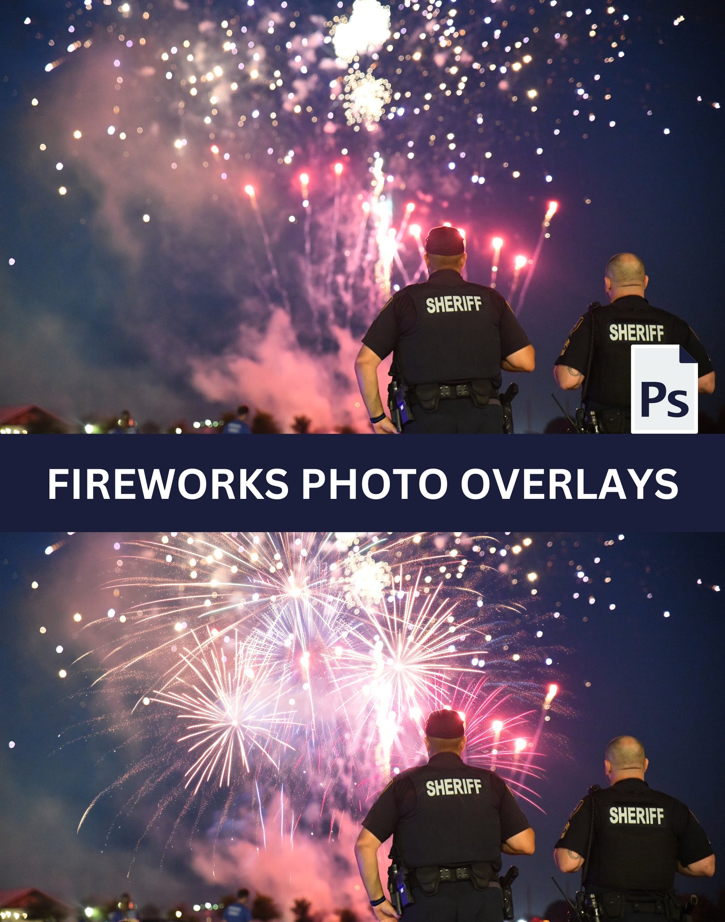 4th of July Fireworks Photoshop Overlays