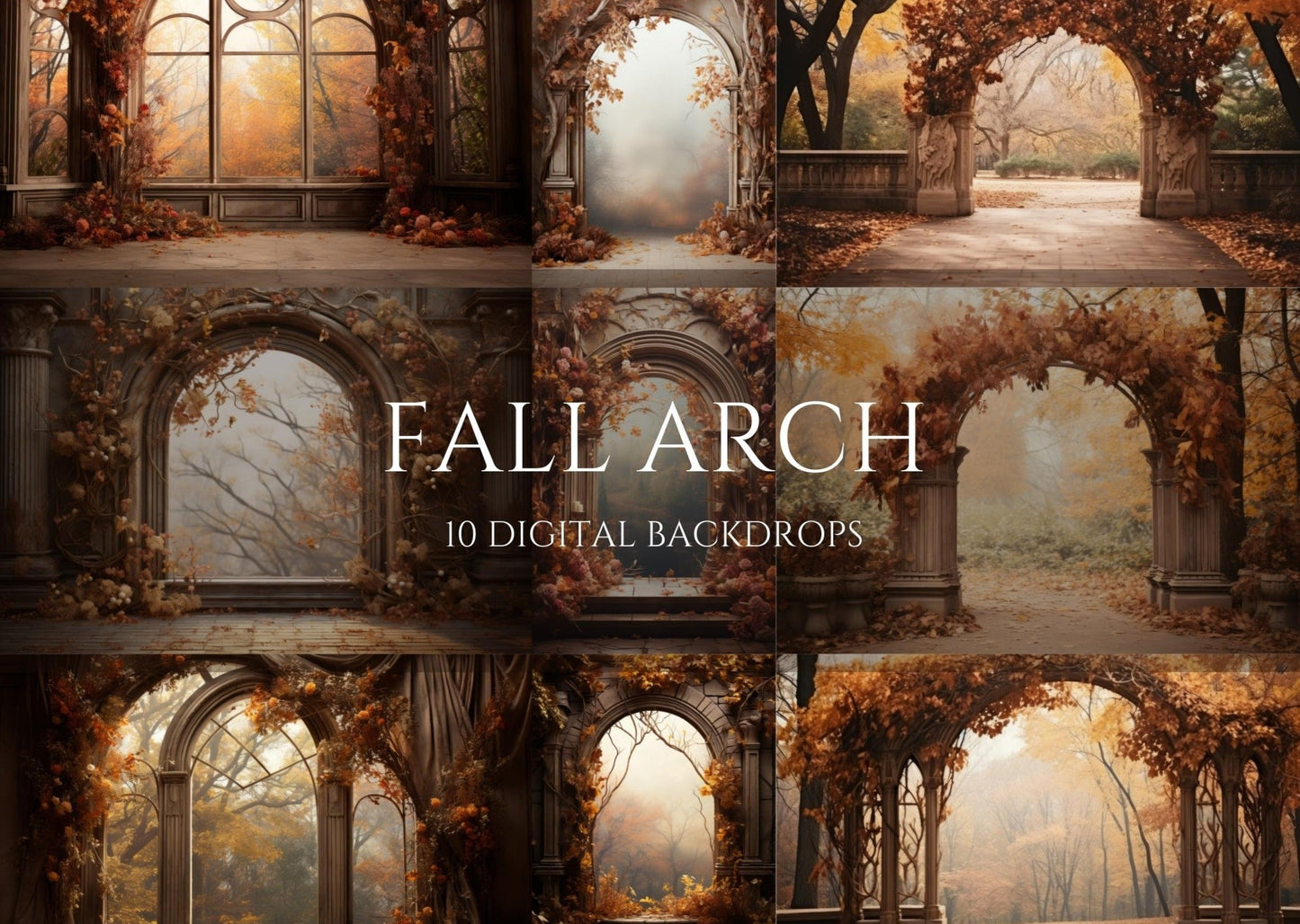 Fall Arch Digital Backdrops