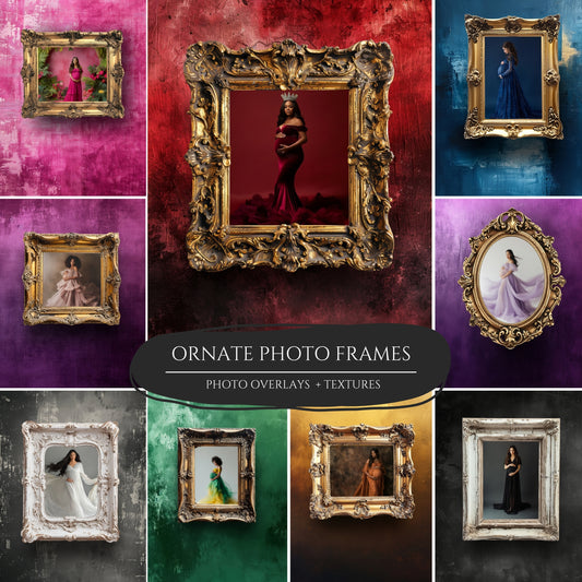 Ornate Frames Bundle Colorful Fine Art Textures