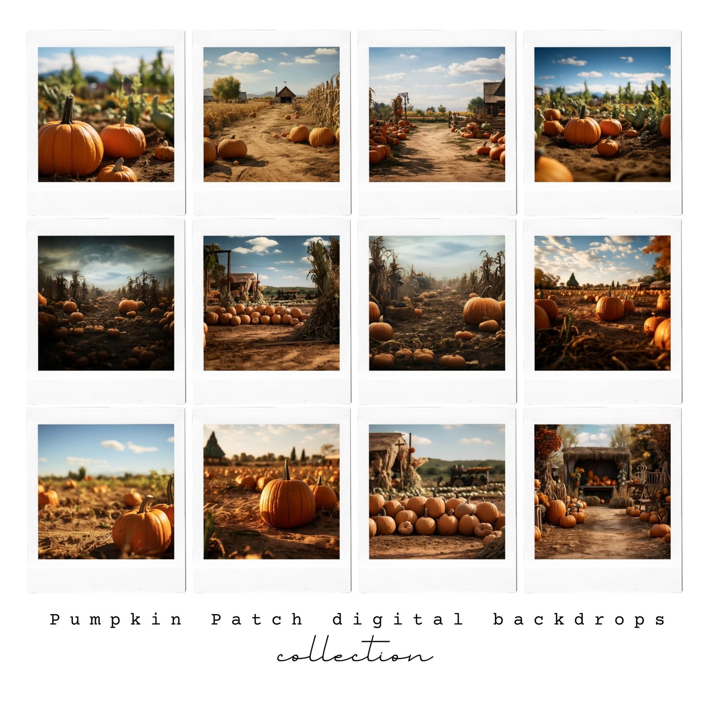 Pumpkin Patch Digital Backdrops