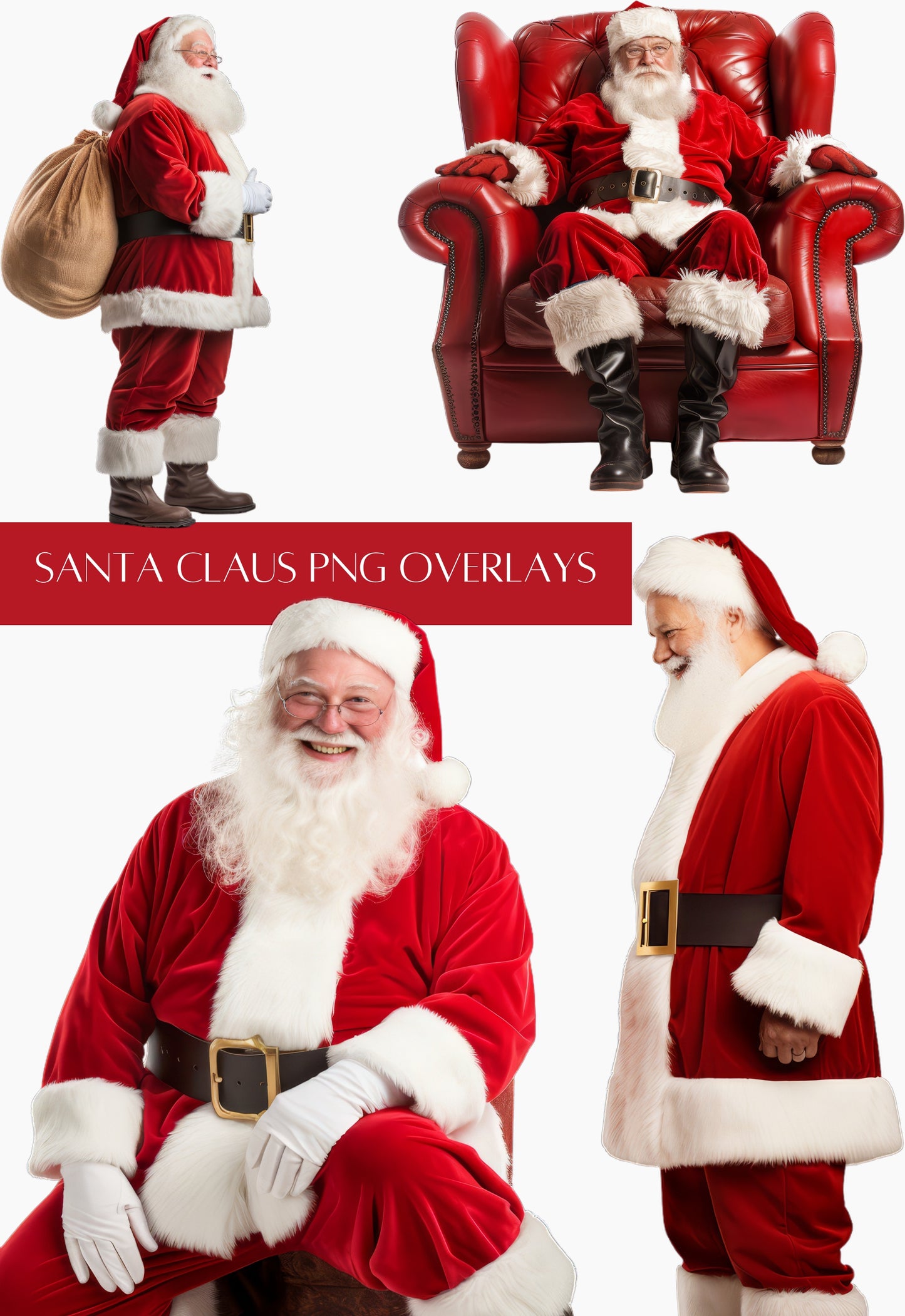 Santa Claus PNG Photo Overlays