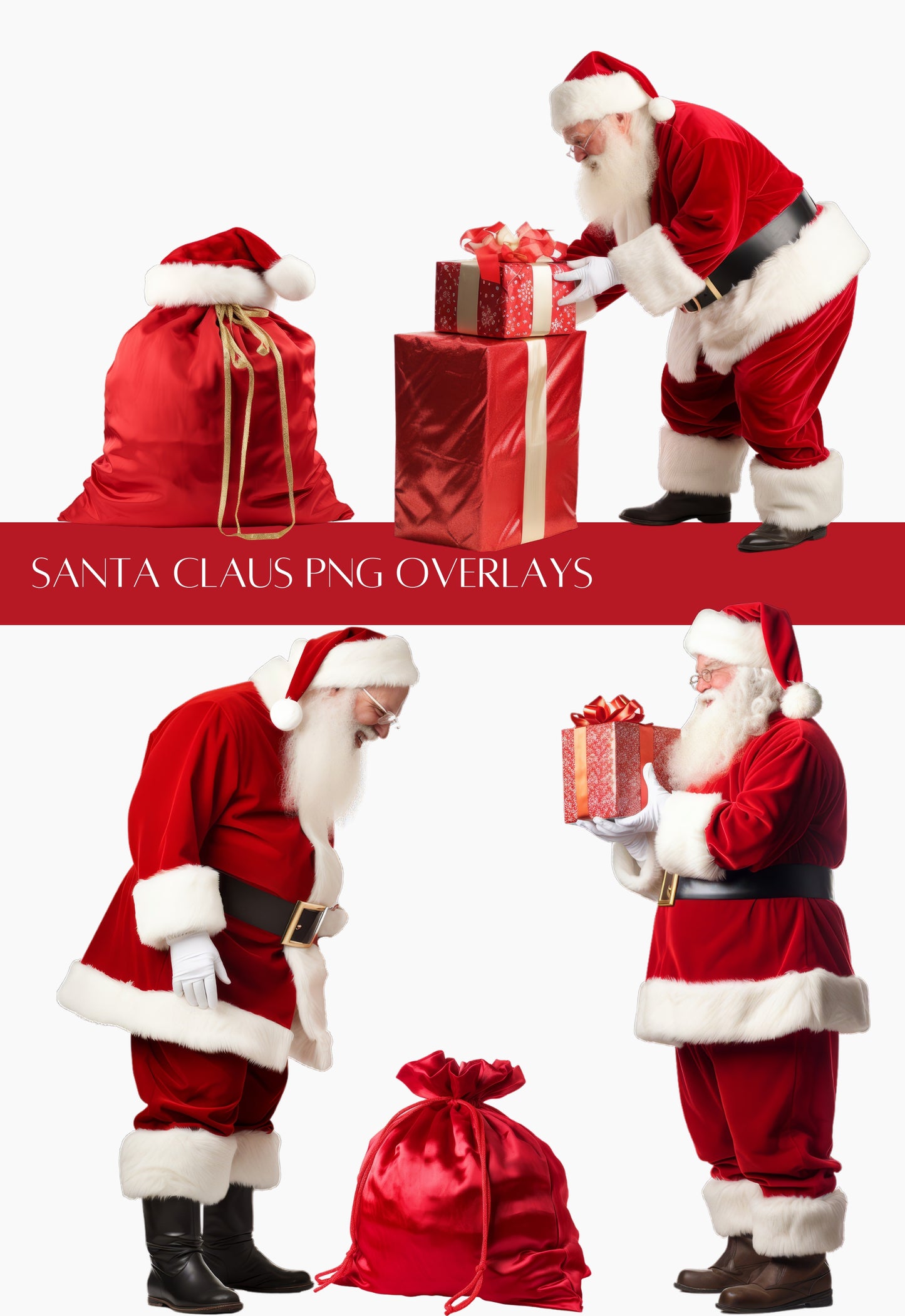 Santa Claus PNG Photo Overlays