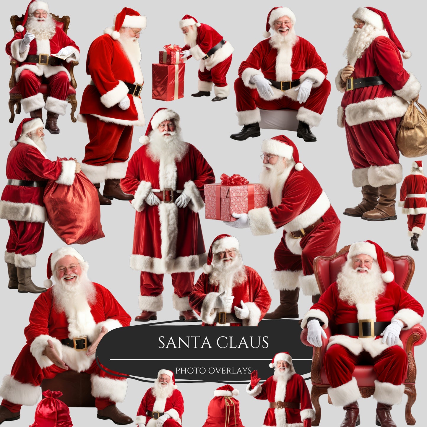 Santa Claus PNG Photo Overlays