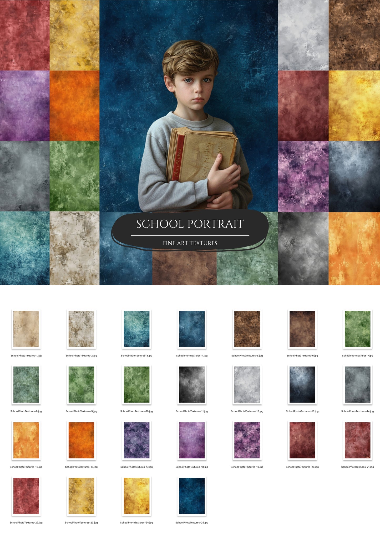 School Portrait Fine Art Textures