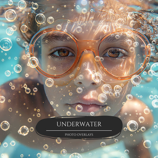 Underwater Bubbles and Water Splash Photoshop Overlays