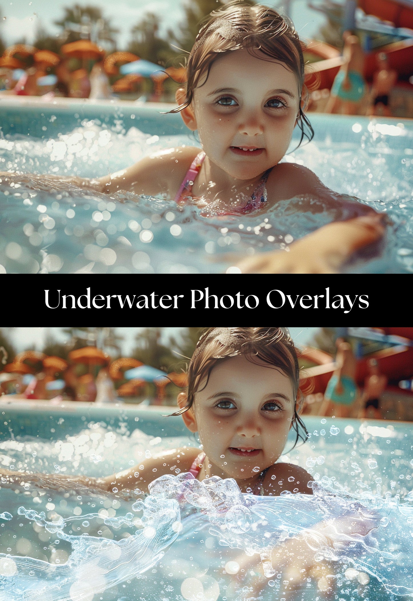 Underwater Bubbles and Water Splash Photoshop Overlays