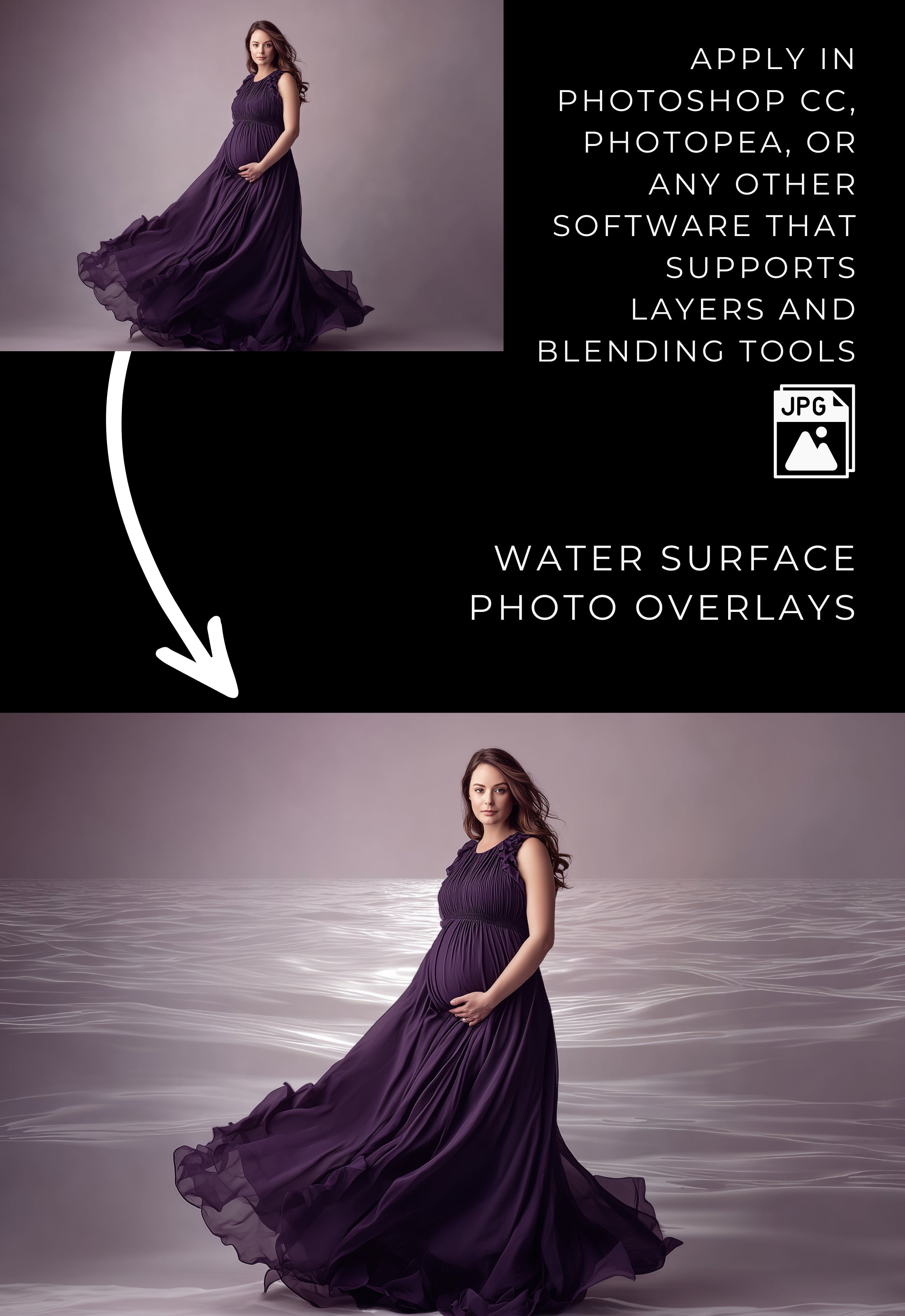 Water Surface Reflection Photo Overlays