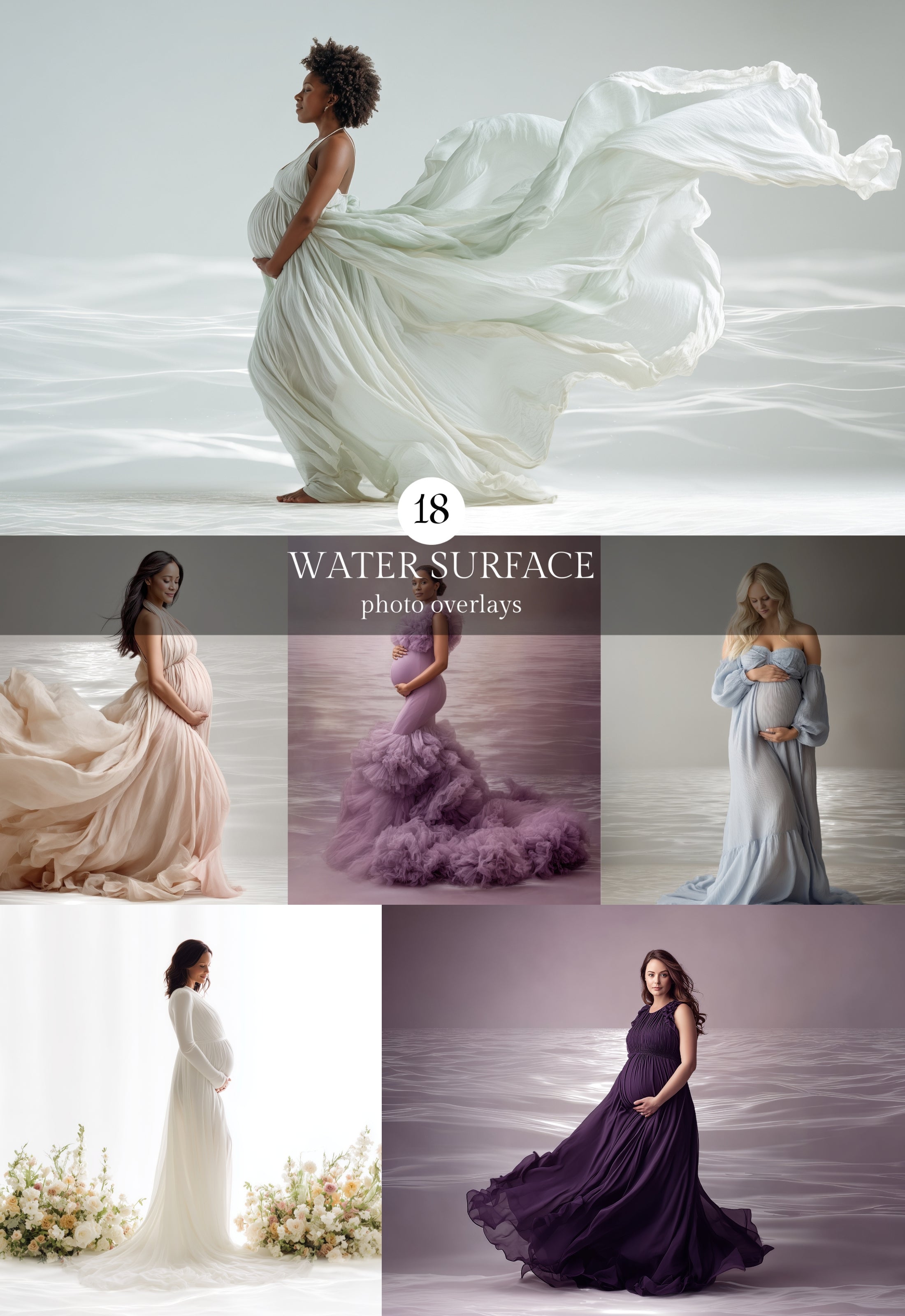 Water Surface Reflection Photo Overlays