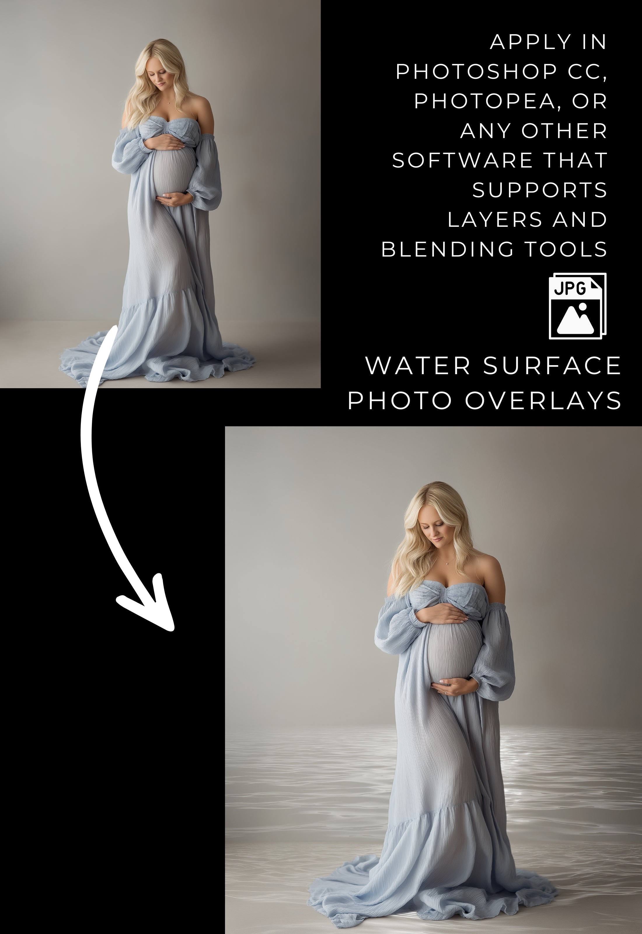 Water Surface Reflection Photo Overlays