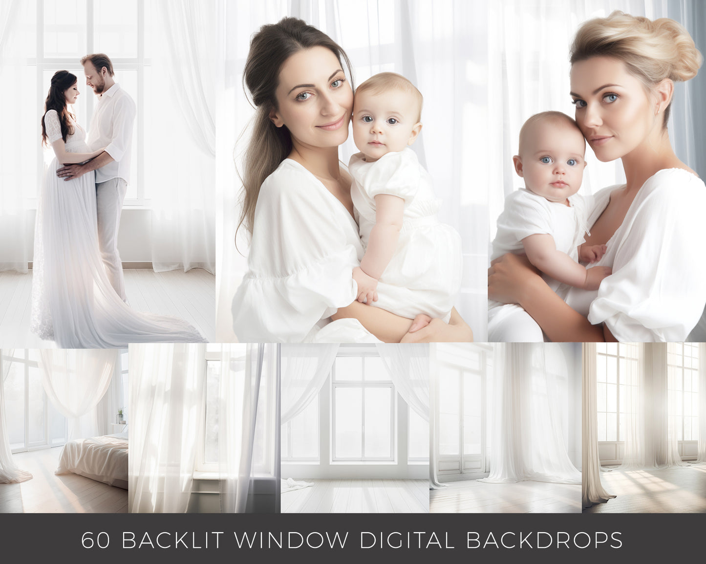 60 Backlit Window Digital Backdrops