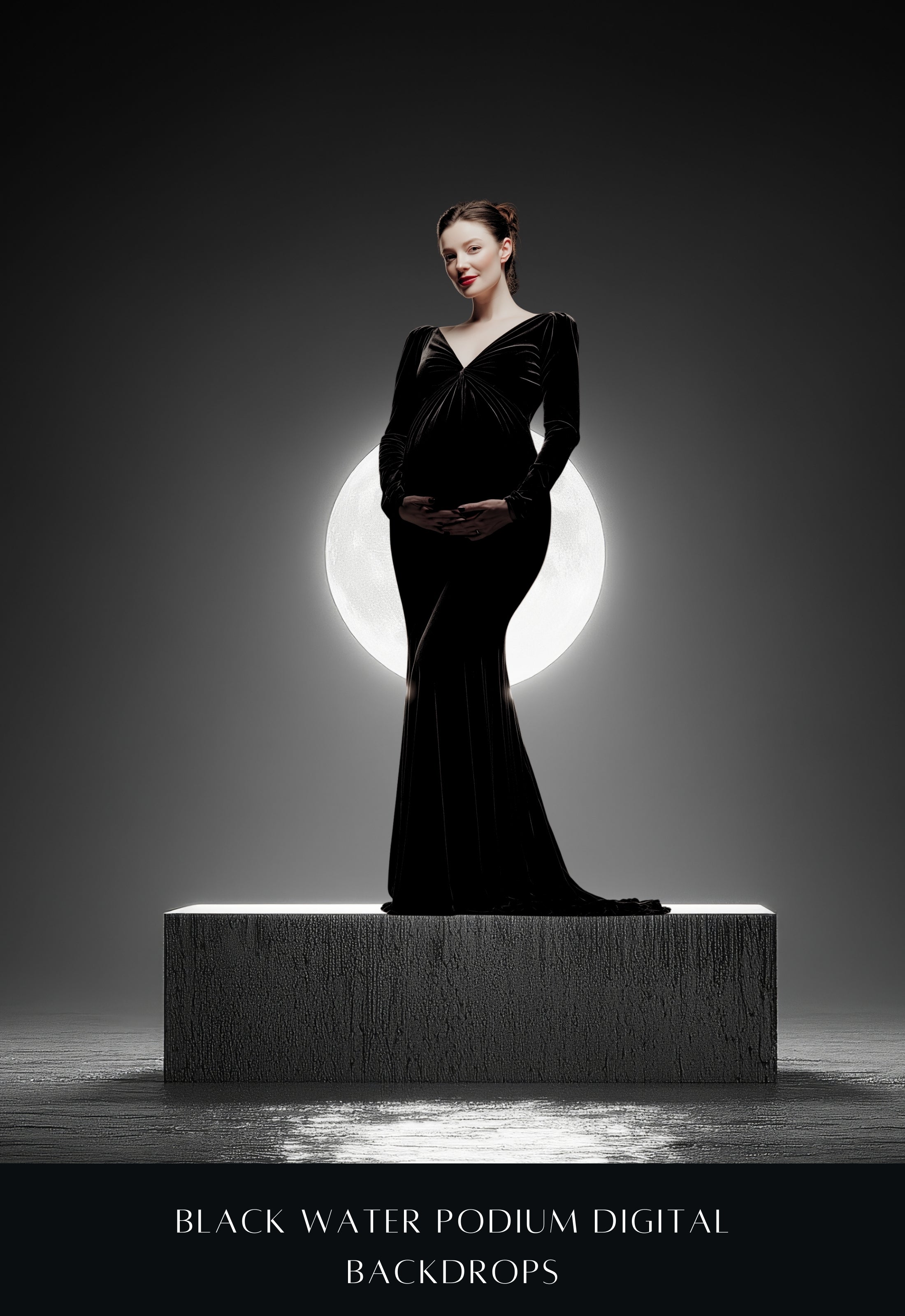 Black Water Podium Digital Backdrops