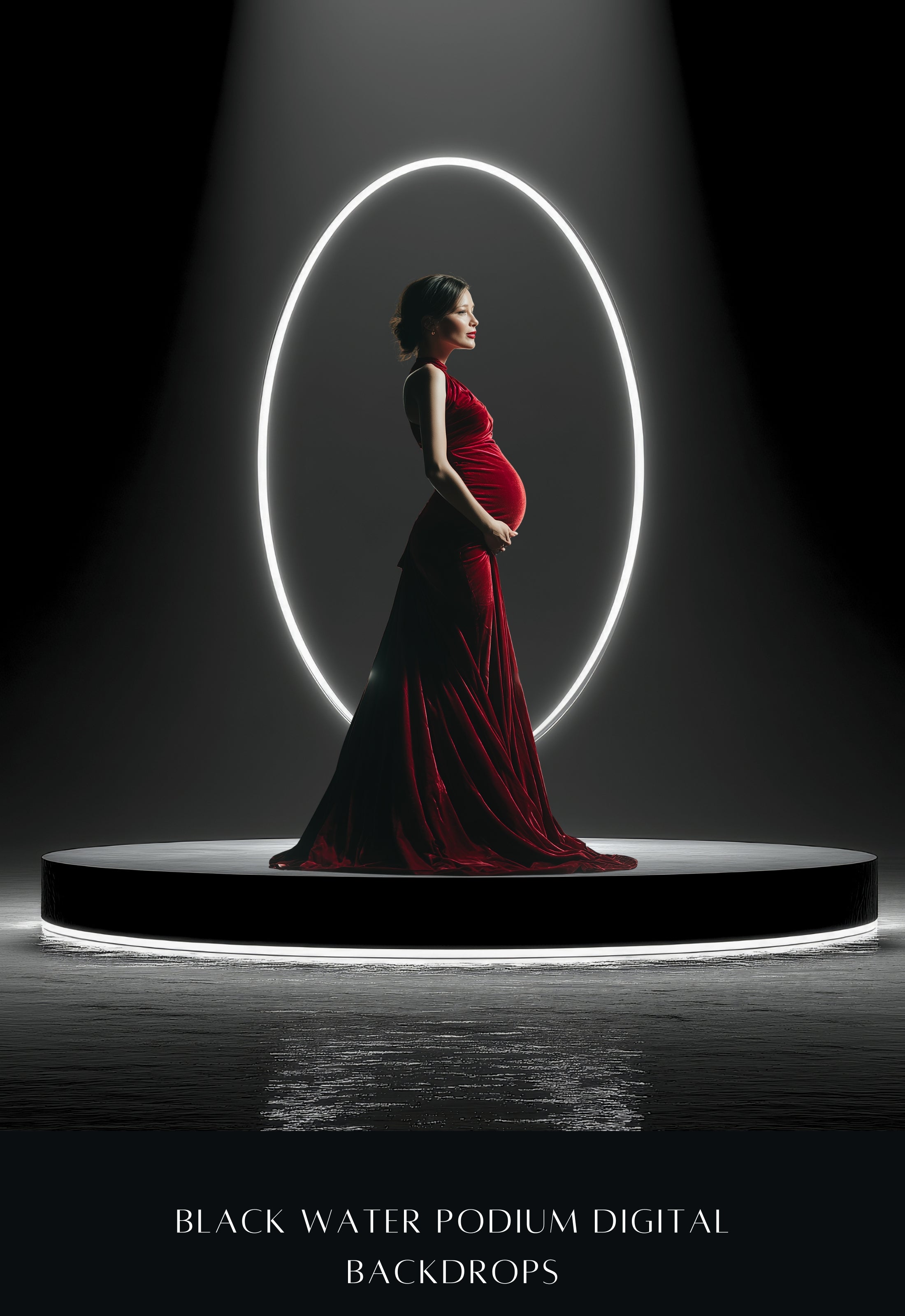 Black Water Podium Digital Backdrops