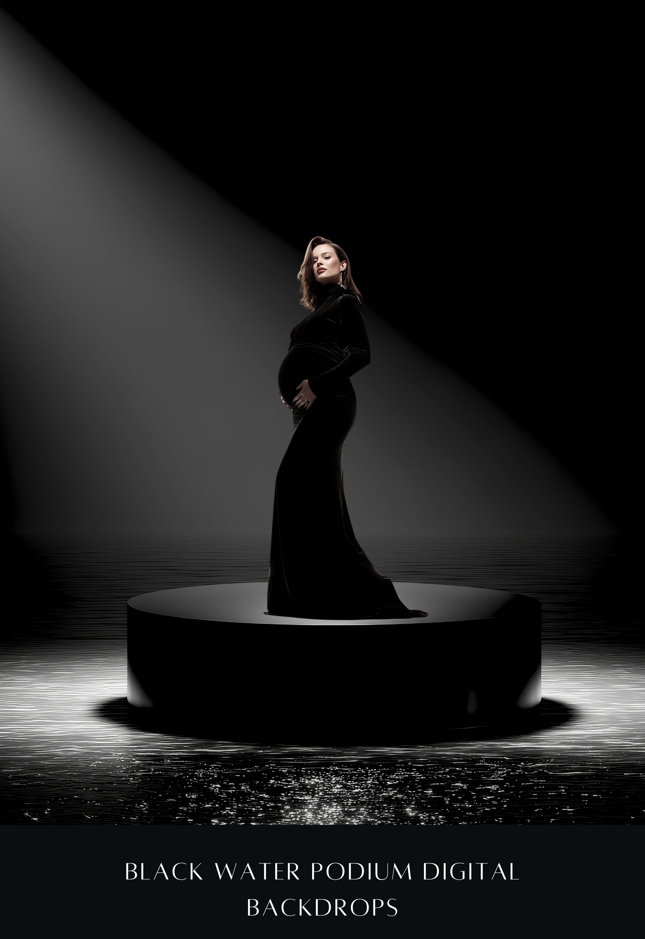 Black Water Podium Digital Backdrops