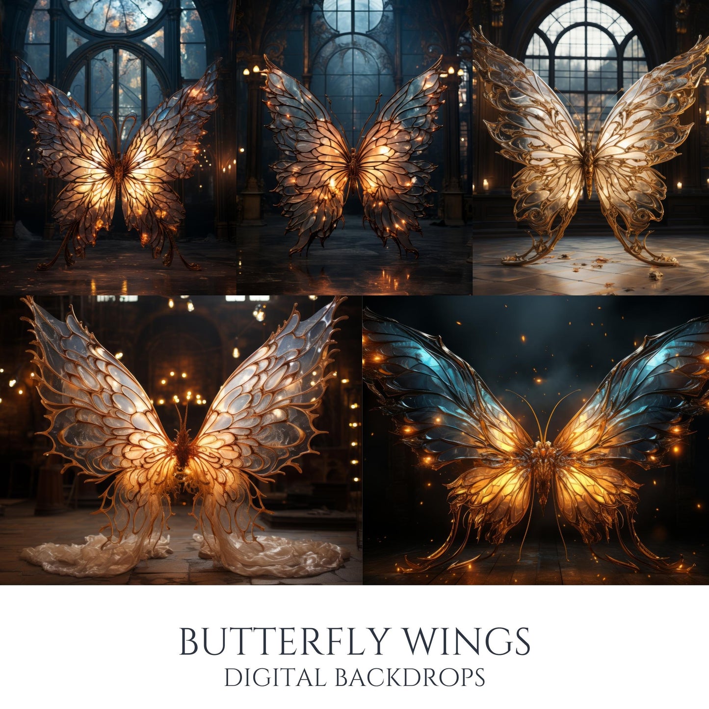 Butterfly Wings Digital Backdrops