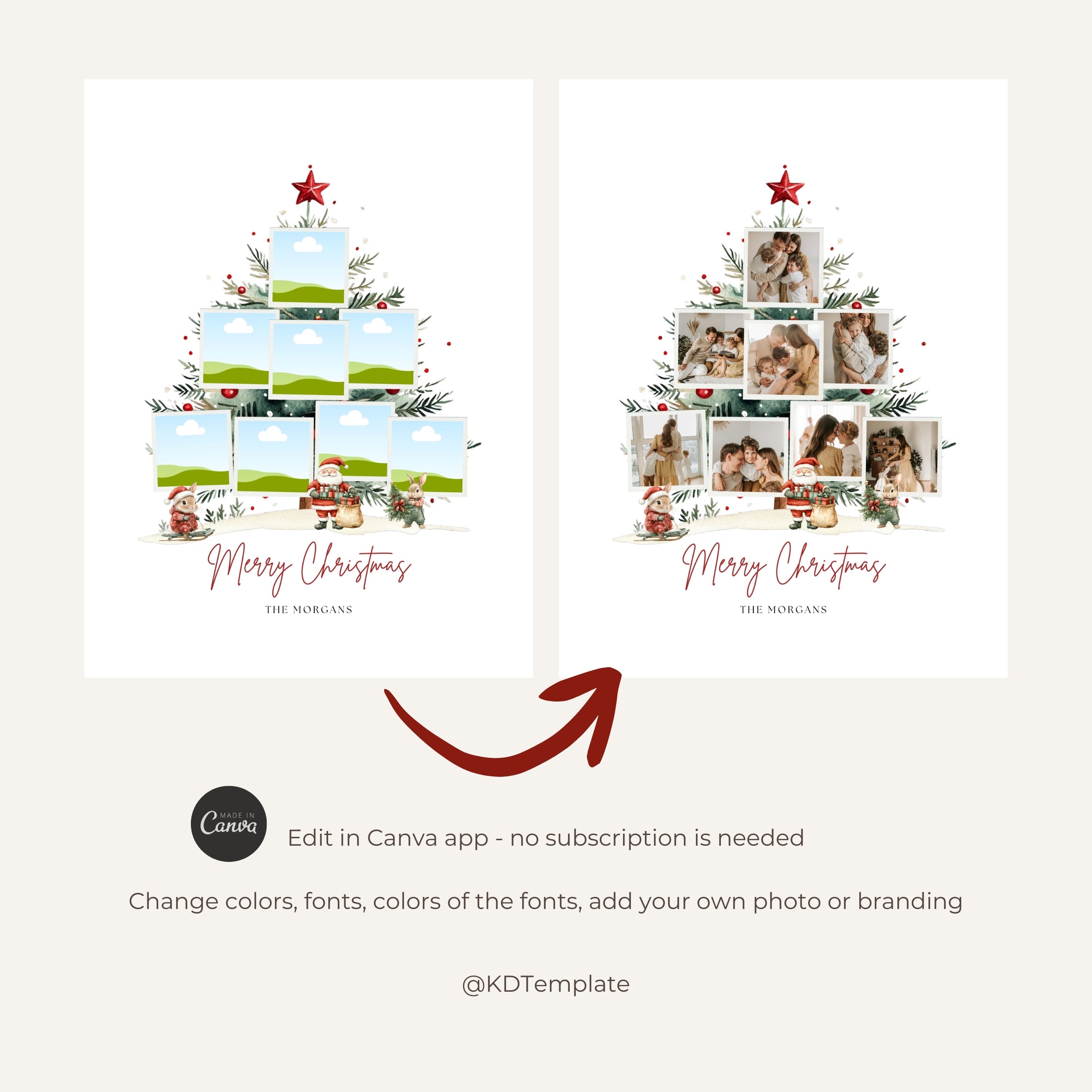 Christmas Tree Poster Photo Template