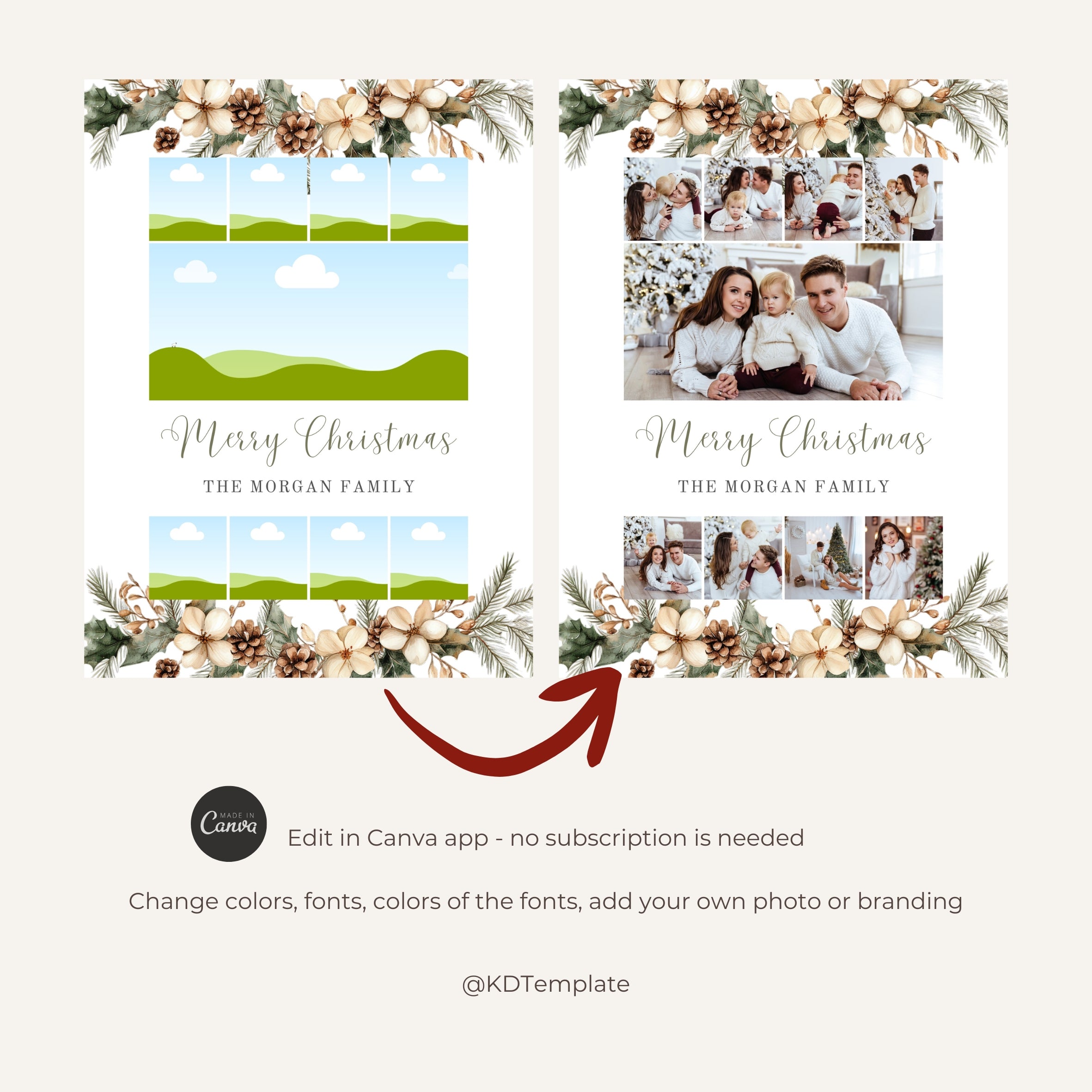 Christmas Poster Photo Collage Template