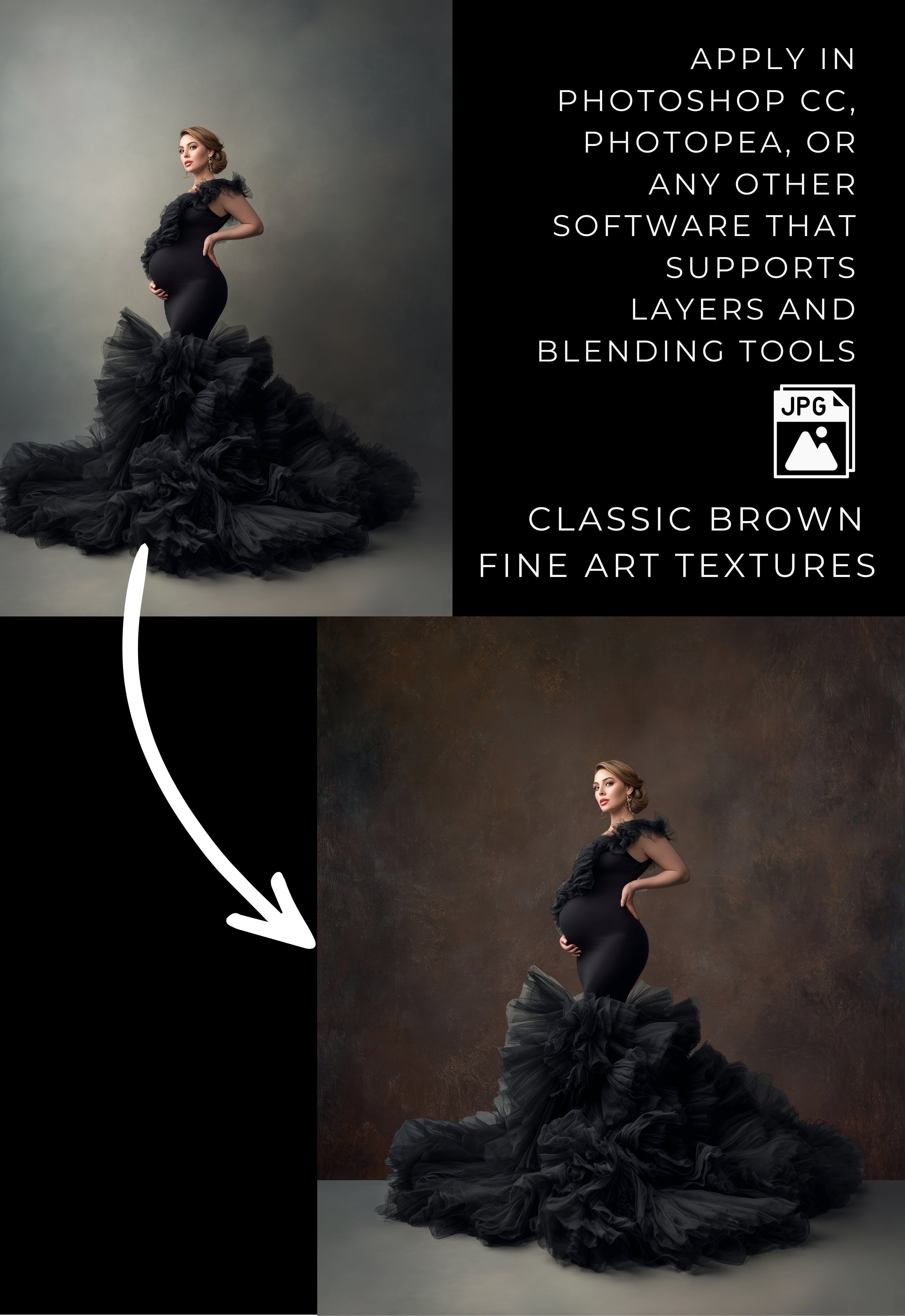 Classic Brown Fine Art Portrait Textures