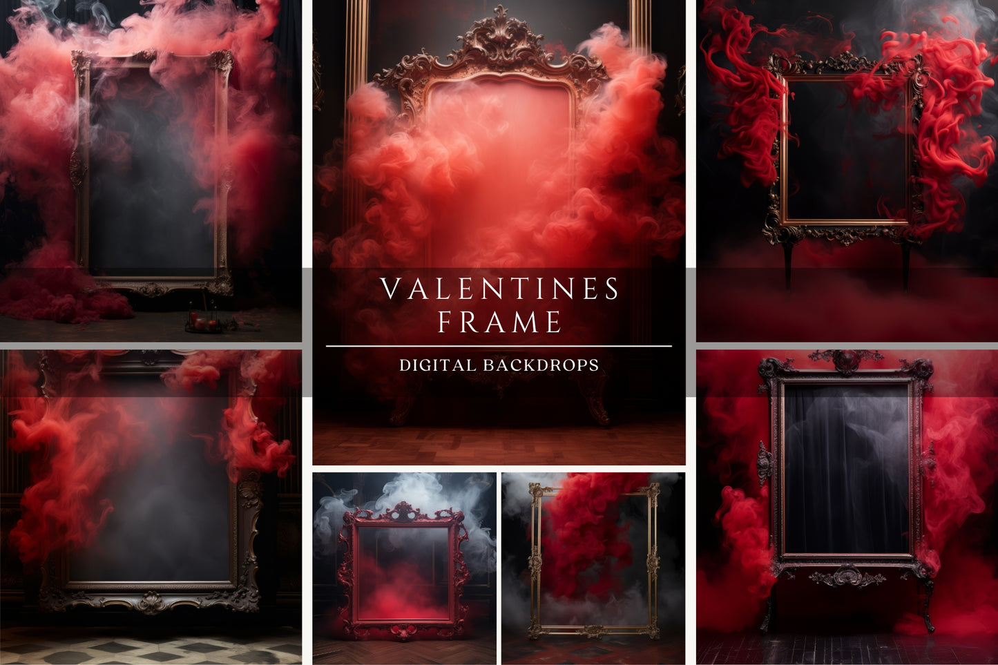 Valentines Frame Digital Backdrops
