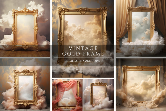Gold Frame Digital Backdrops