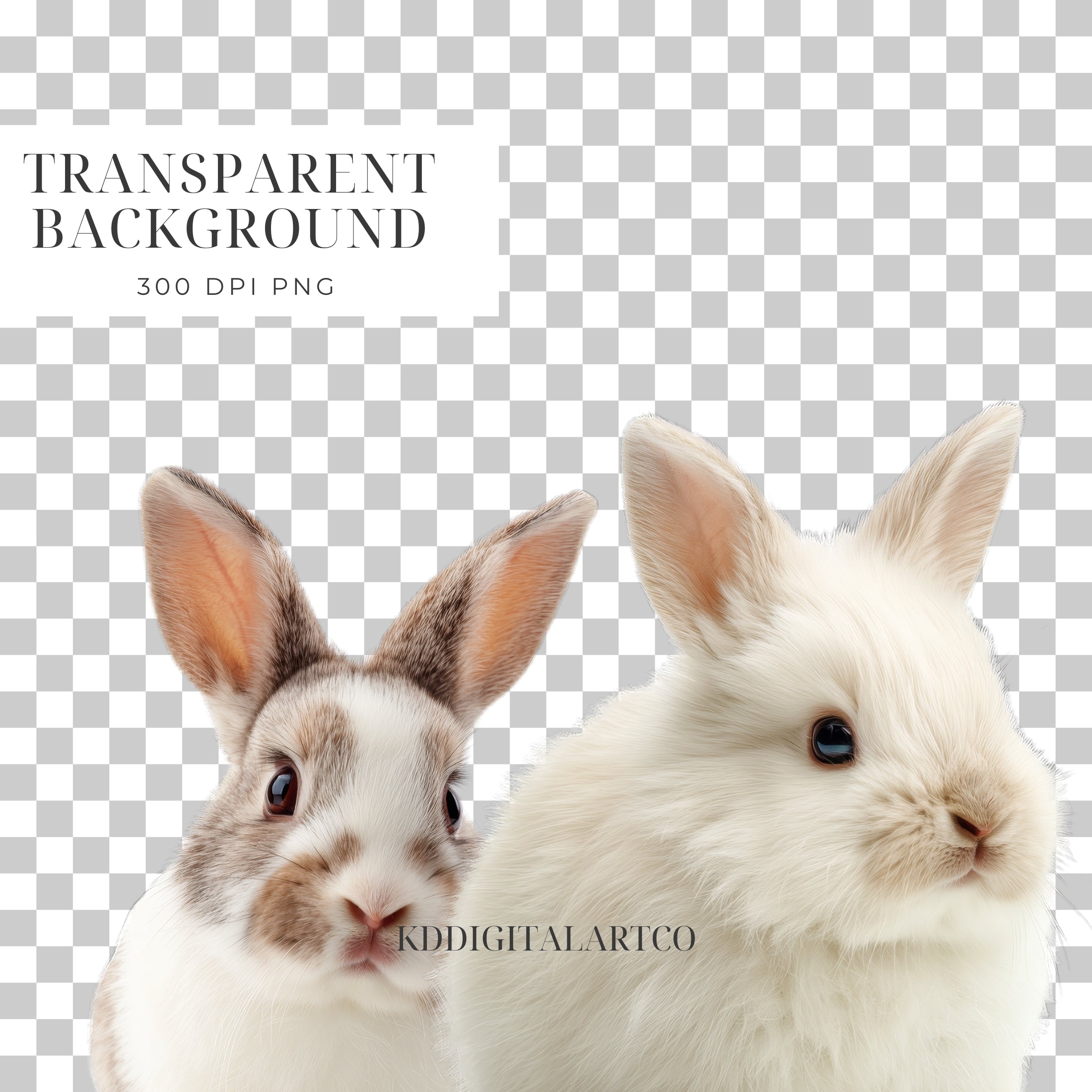 Bunnies PNG Photo Overlays