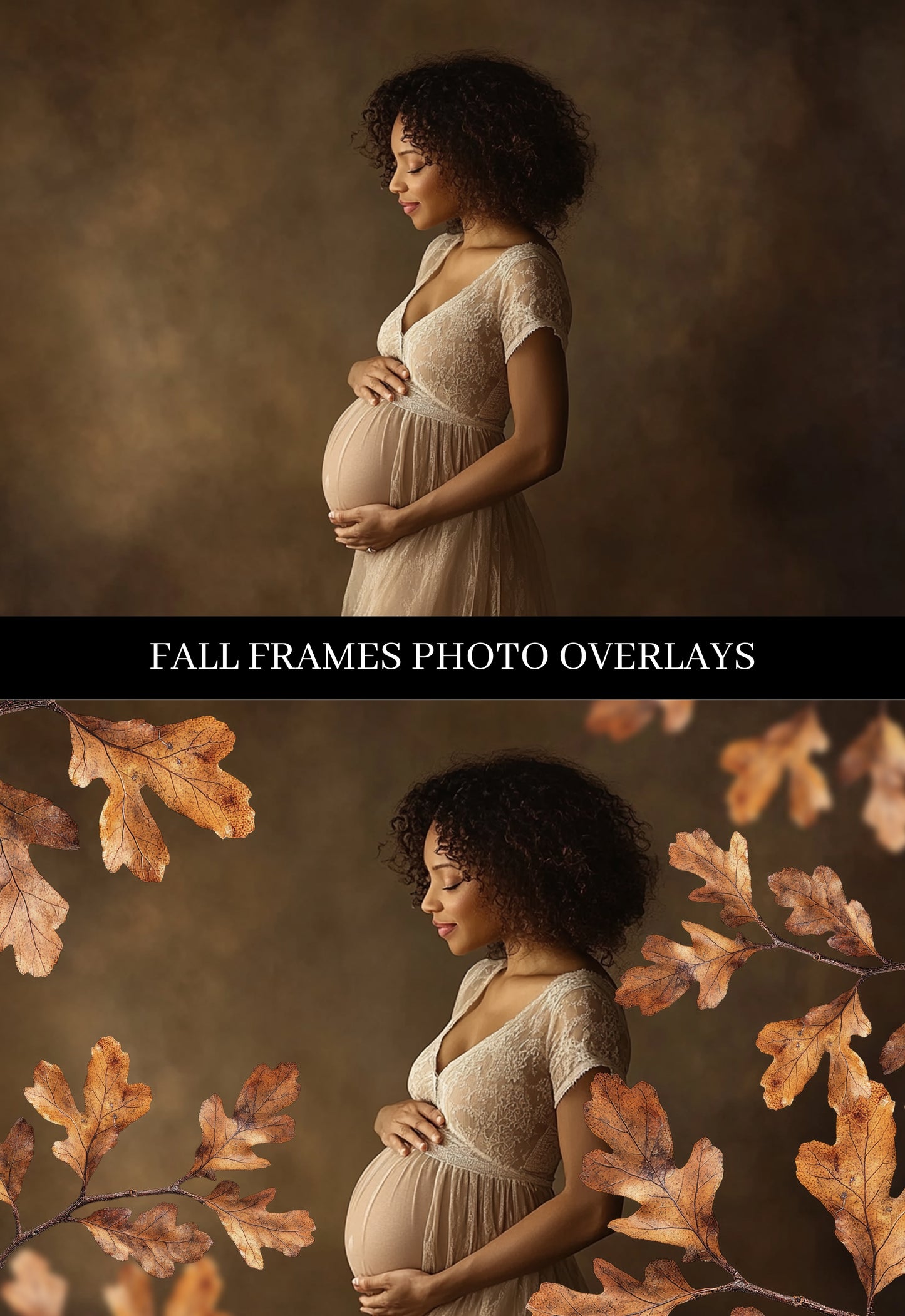 Fall Frame Photo Maternity Backdrop Overlays