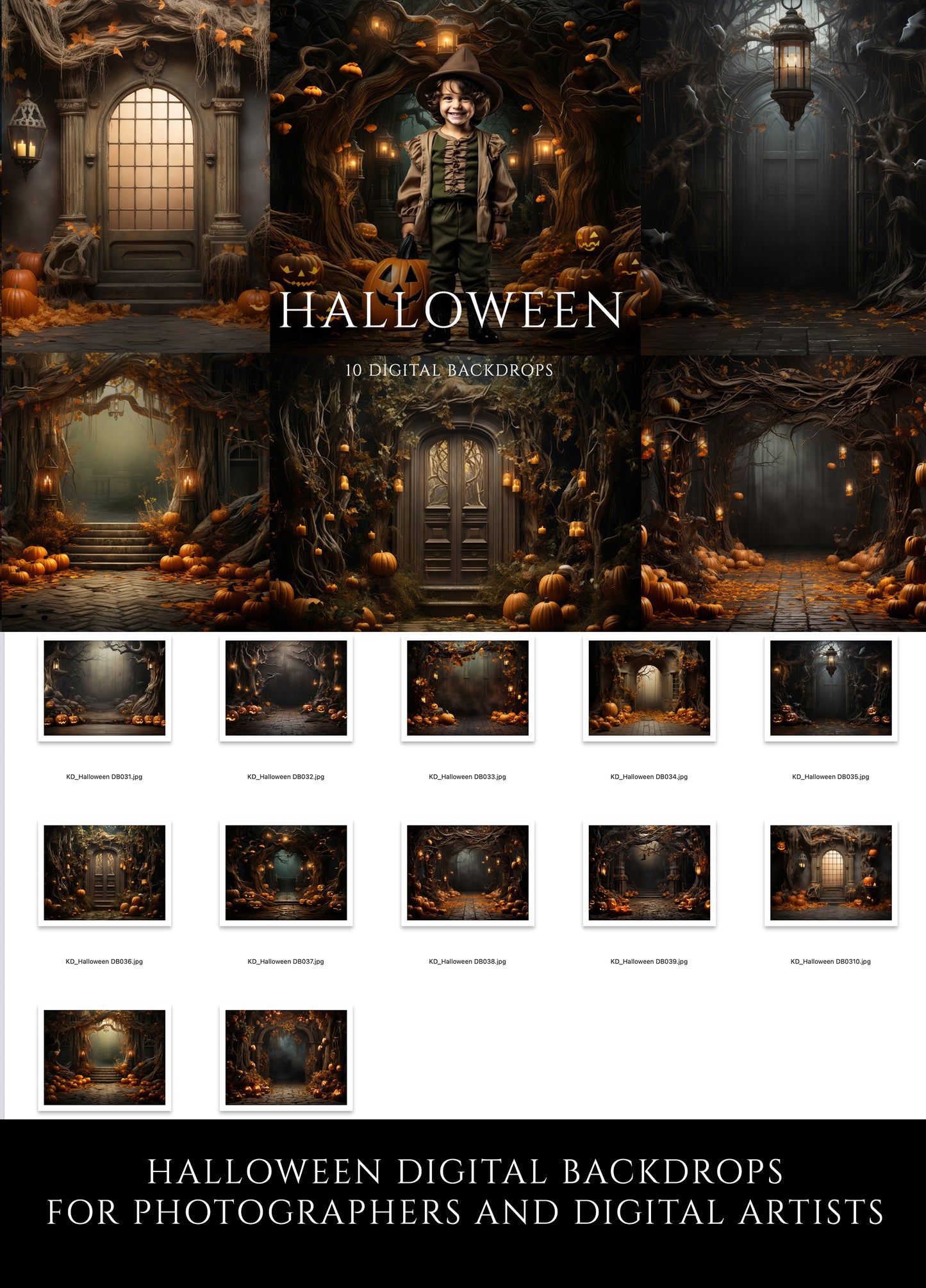 Halloween Digital Backdrops