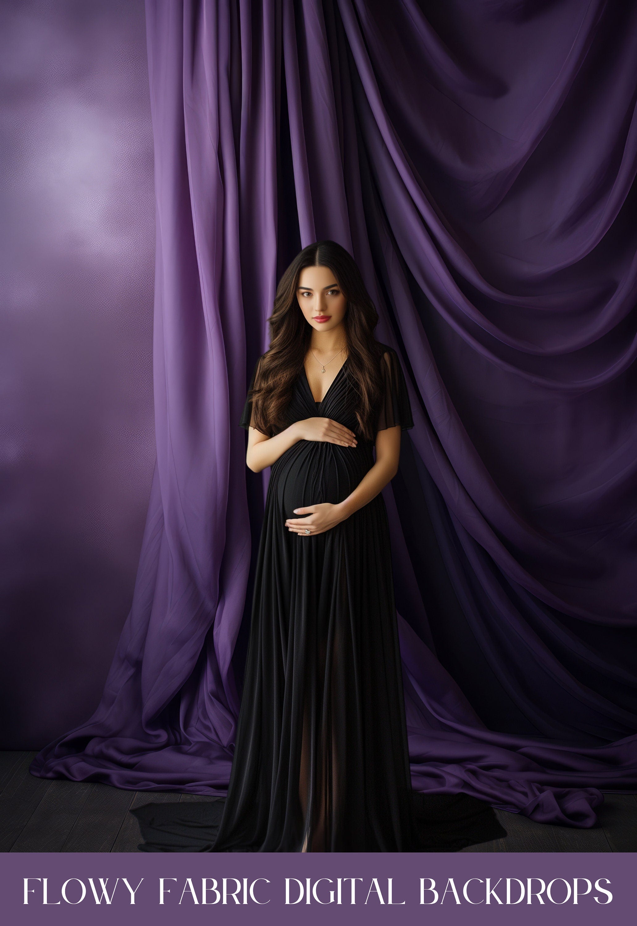 Flowy Fabric Digital Backdrops