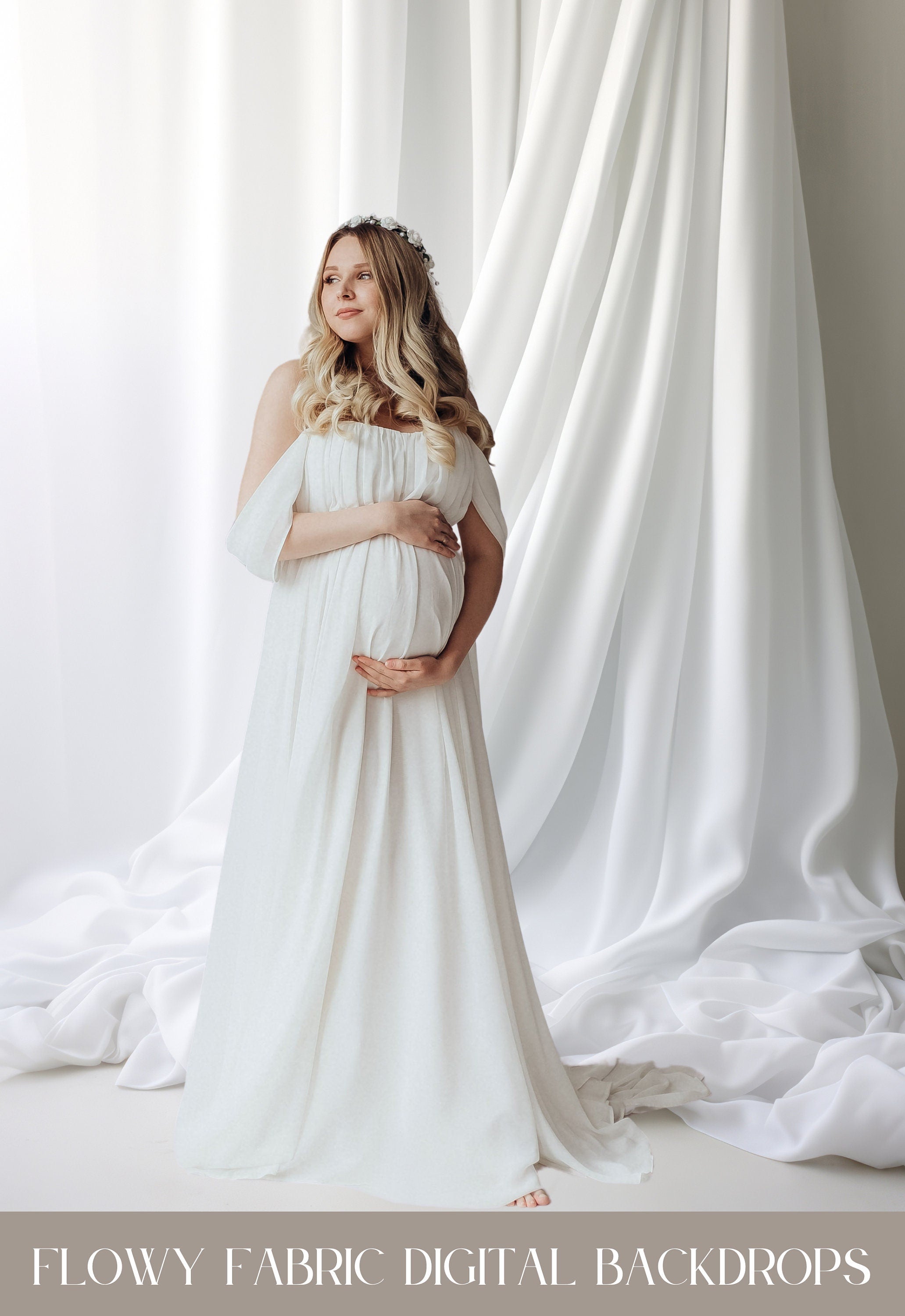 Flowy Fabric Digital Backdrops